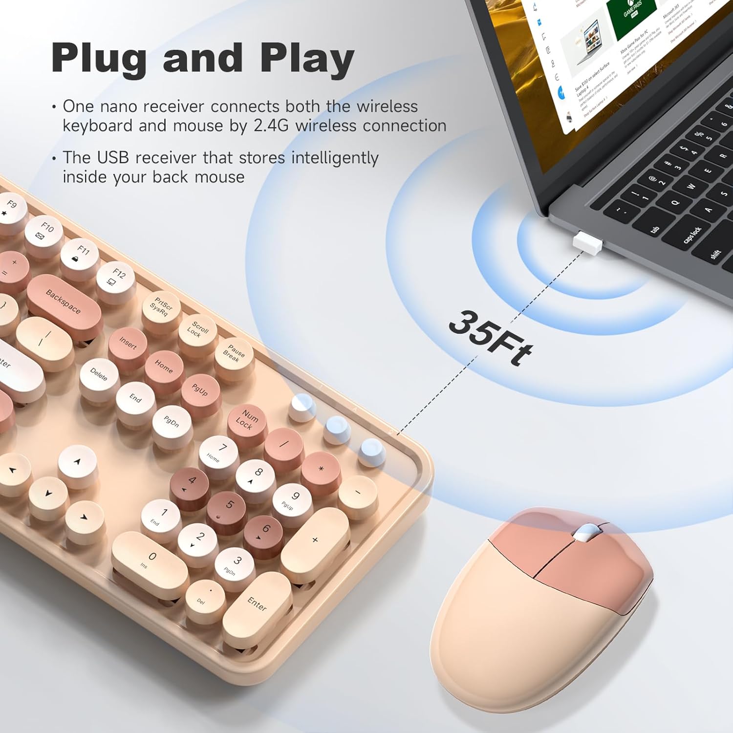 Thumbnail 1 de MOFII Wireless Keyboard Mouse Combo