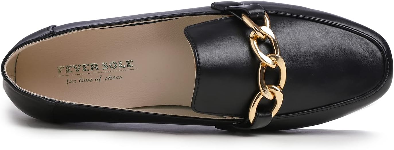 Detalle de Feversole Women's Fashion Dress Comfort Low Heel Office Penny Loafer Flats