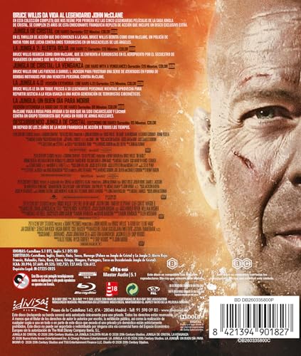 Detalle 2 de Jungla de Cristal (Die Hard) – Pack Blu-ray 5 Películas | Divisa Films