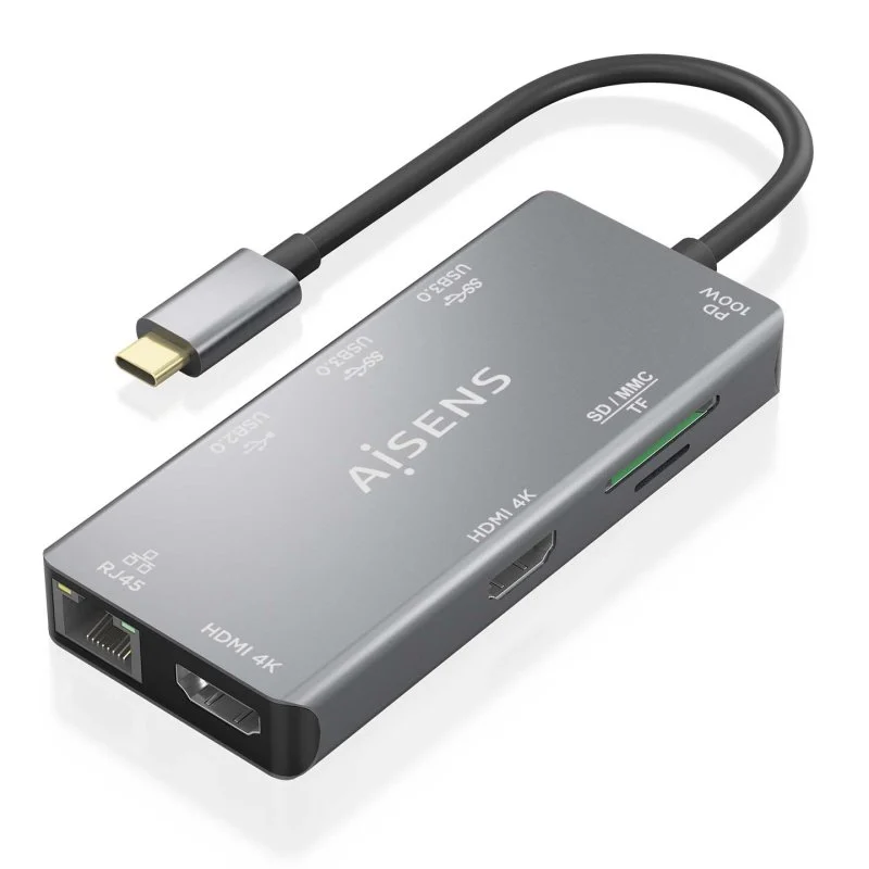Detalle de AISENS DUA9-0104 Dock USB-C 9 en 1