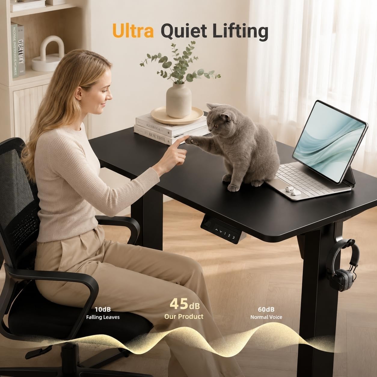 Thumbnail 6 de Claiks P1.01.001.0034 Electric Standing Desk, 32 x 19-Inch Black
