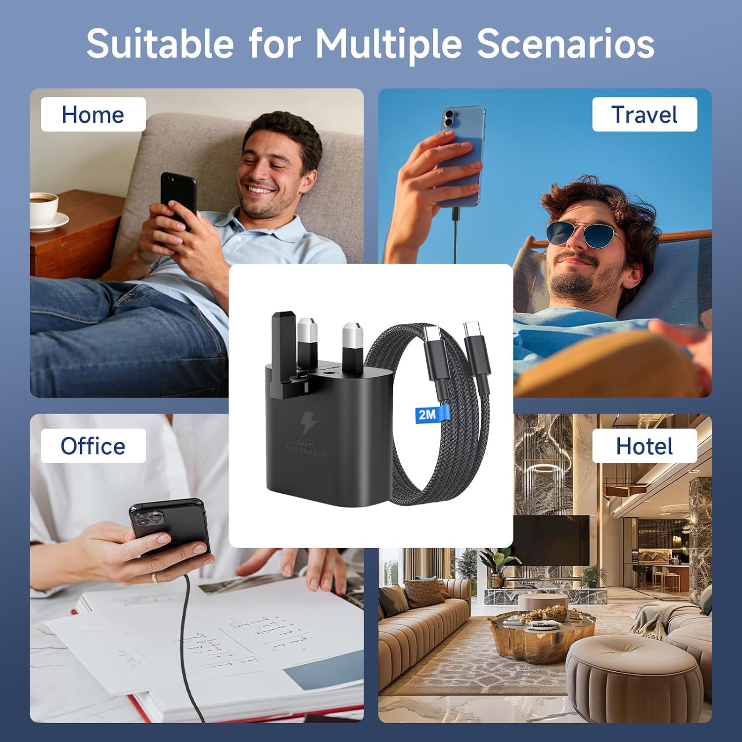 Thumbnail 6 de 45W Samsung 2Pack USB‑C Fast Charger 2M Cable