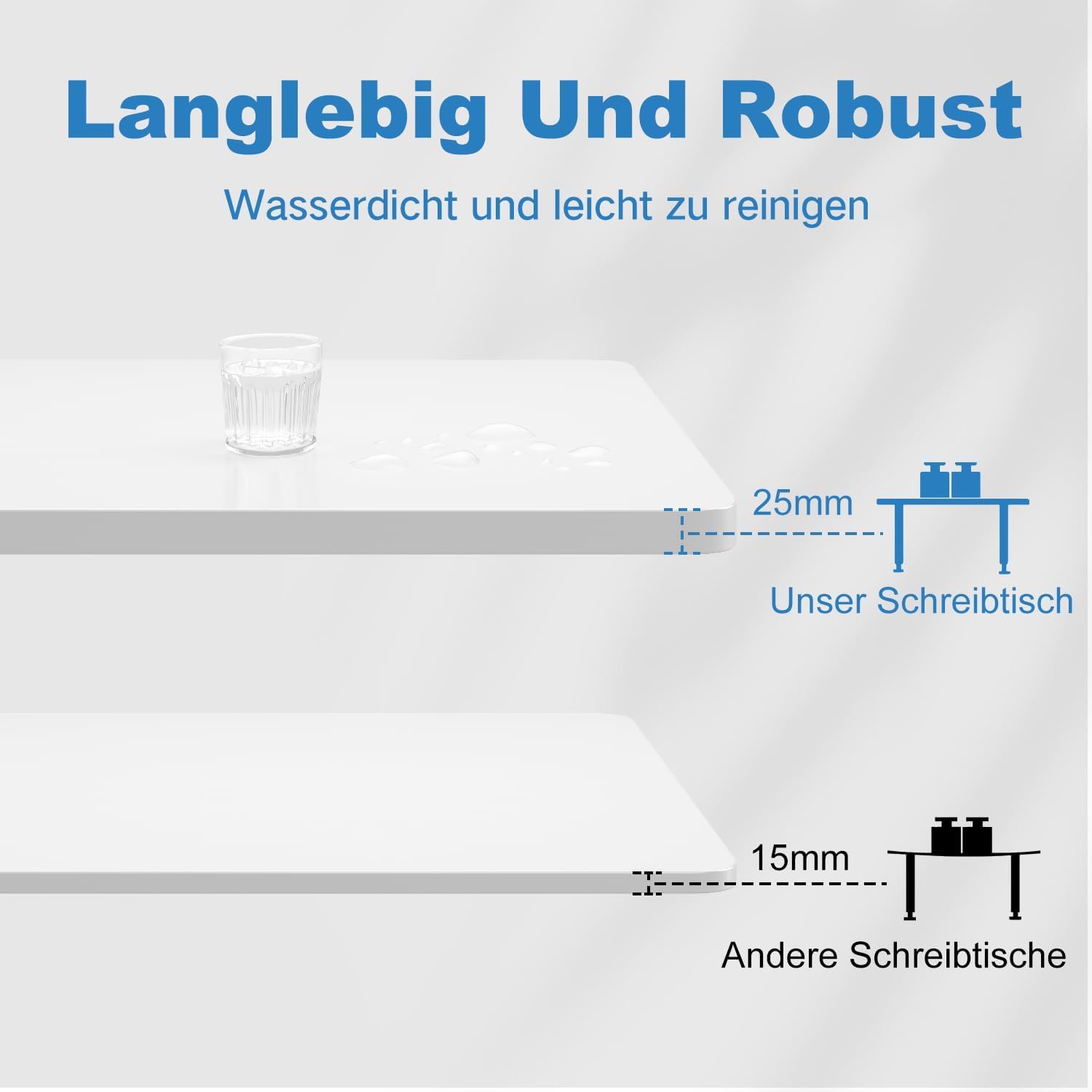 Thumbnail 5 de Devoko Höhenverstellbarer Schreibtisch 180×80 cm