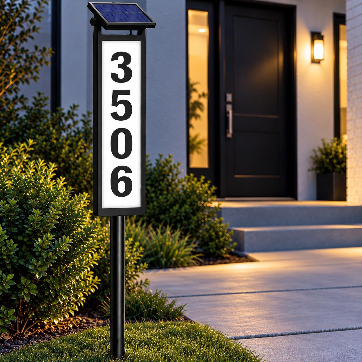 Detalle de Eyrosa OSA010 Solar Address Sign, Aluminum LED Numbers with Two Light Modes