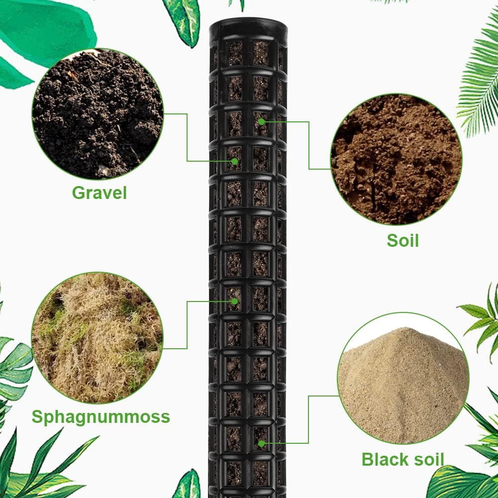 Detalle 2 de OFFCUP Moosstab Pflanzstab – 4er-Set als Monstera Rankhilfe mit Etiketten & Klettverschluss