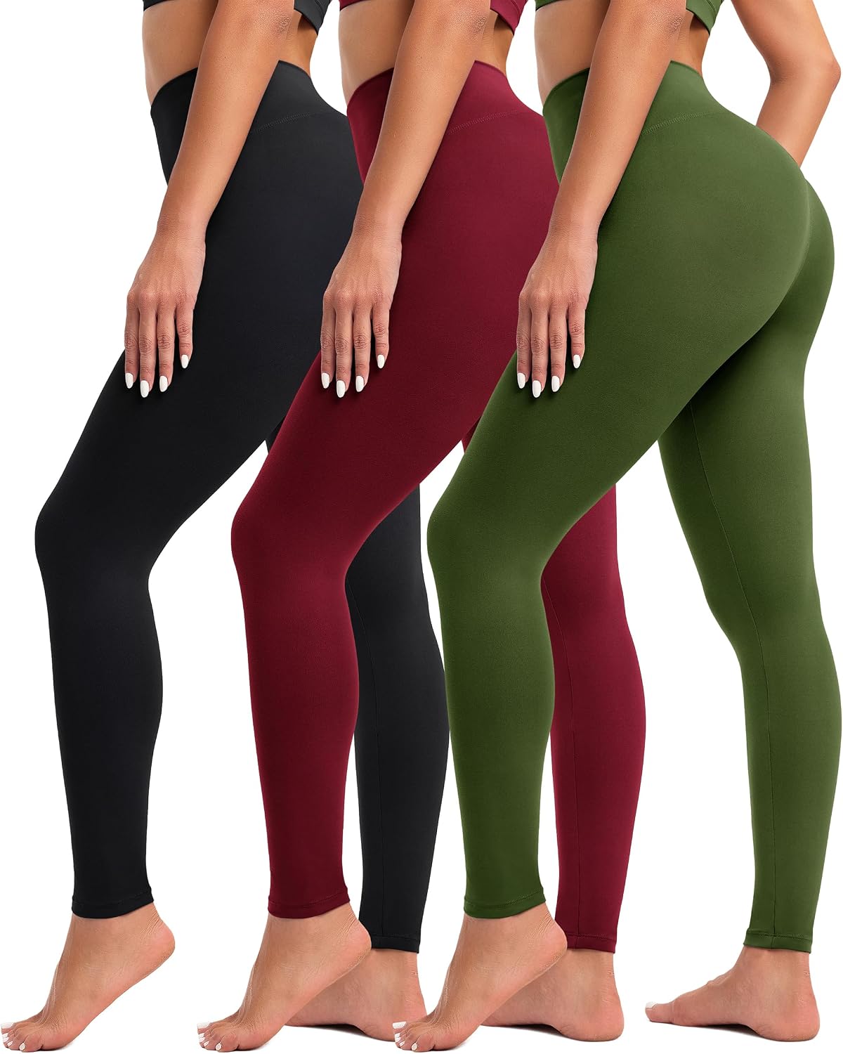 Thumbnail 6 de VALANDY Creamlush 4-Pack Capri Leggings (High-Waisted Stretch Yoga & Lounge Pants) — S-3XL