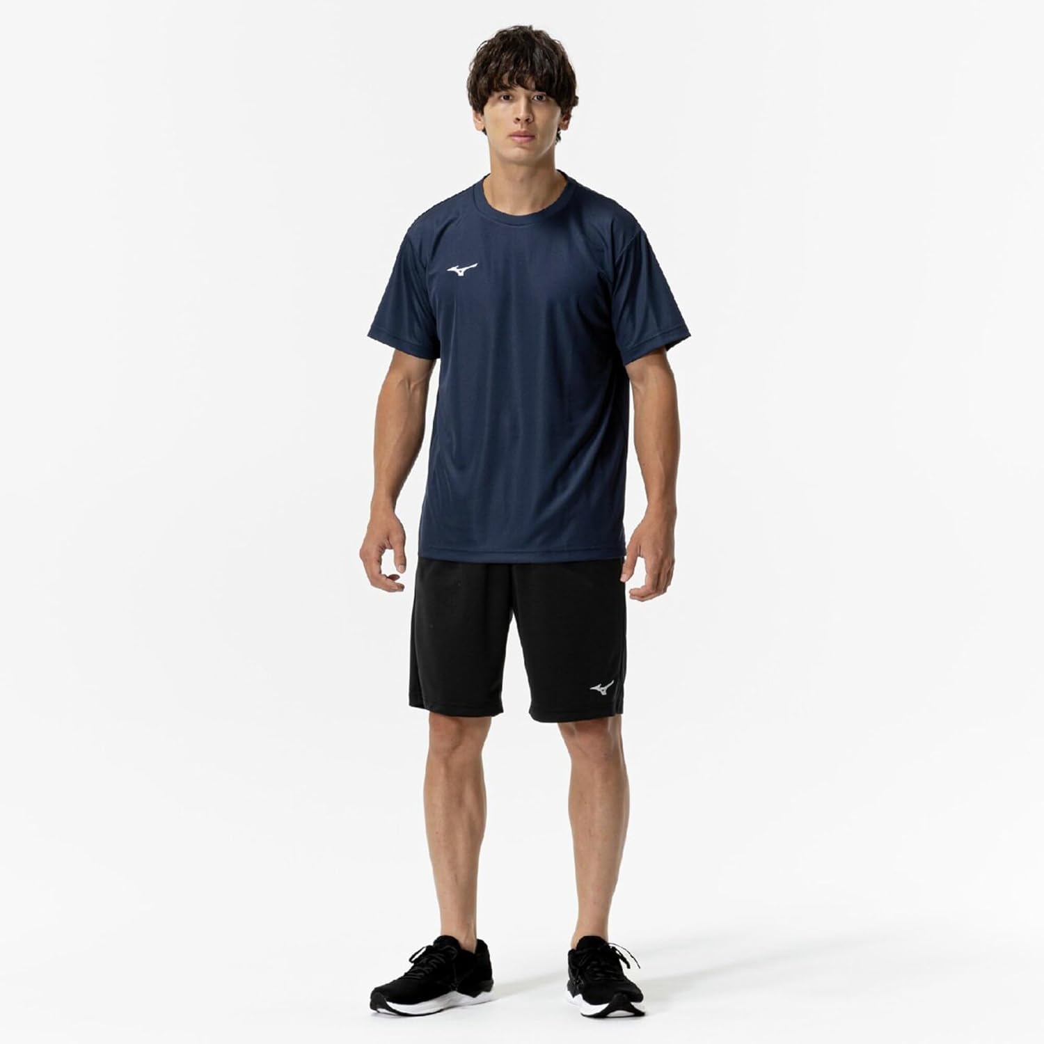 Detalle 1 de ミズノ ナビドライ 半袖UネックトレーニングTシャツ 吸汗速乾・UPF15・ユニセックス