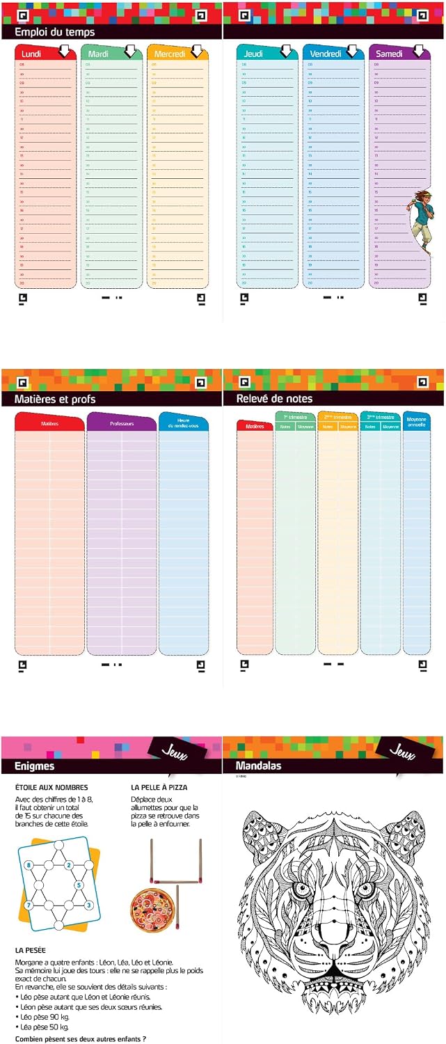 Detalle de Agenda Oxford Fun' Agenda personnalisable 12x18 cm – 1 jour par page, 352 pages