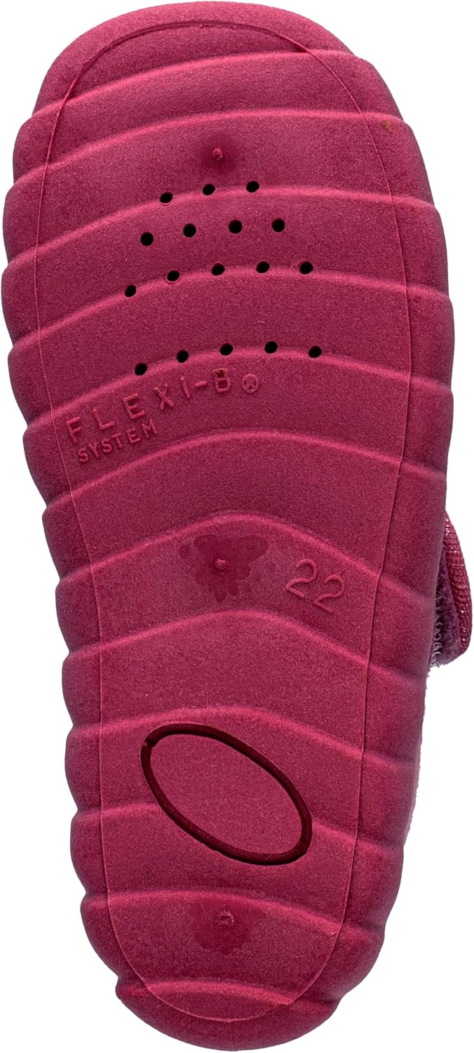 Detalle 2 de Fischer Kinder Hausschuh Mädchen Stiefel Allover Muster Flexi – zuverlässiger Klettverschluss, PVC-Laufsohle