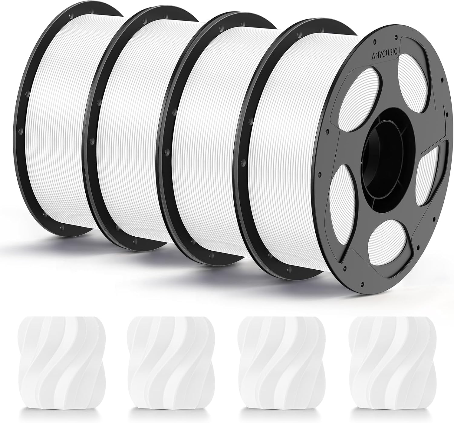 Detalle de ANYCUBIC PLA Plus 3D Printer Filament, 1.75 mm, White, 4 kg