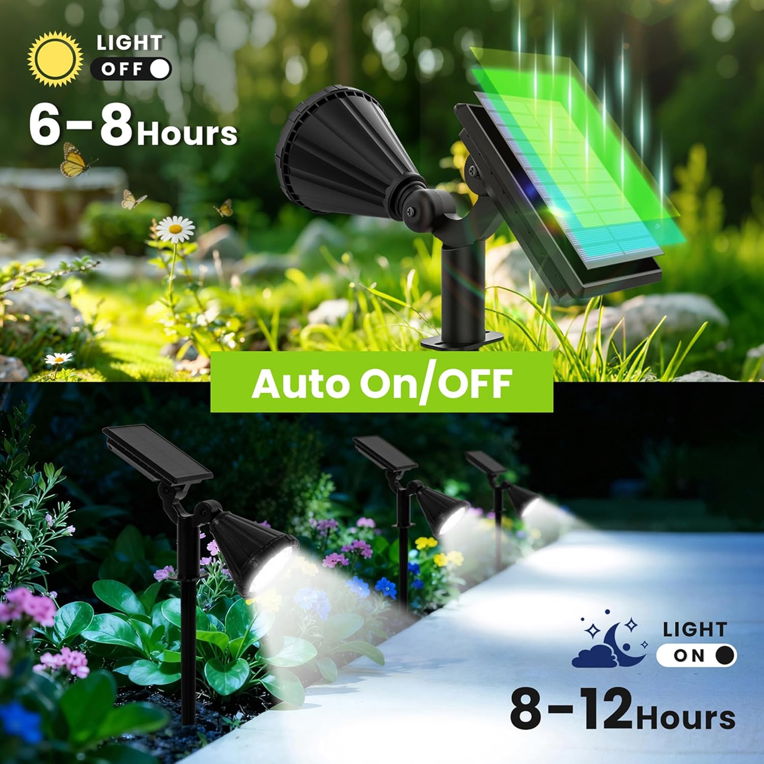 Thumbnail 3 de Solpex Solar Spot Lights Outdoor Garden (IP65, 25 LEDs, Cold White) – 6 Pack