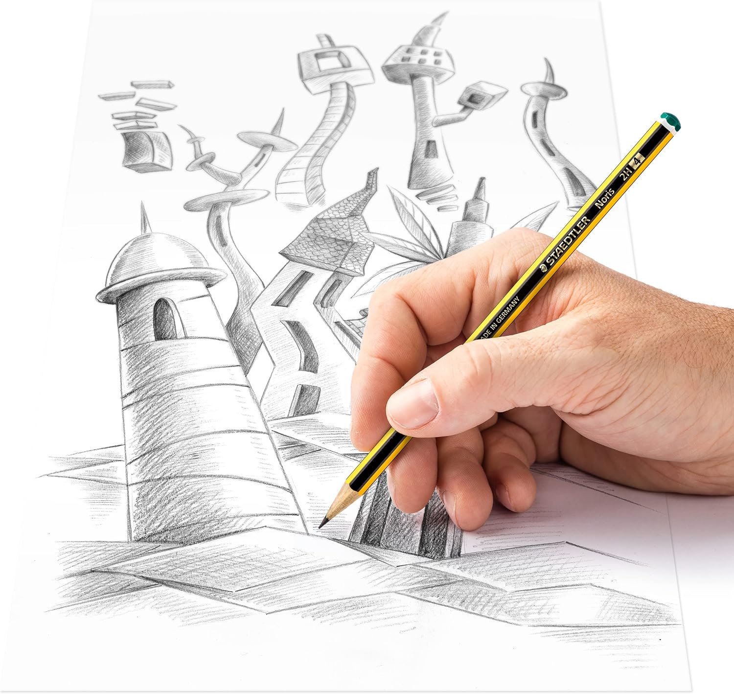Detalle 2 de Staedtler 120-4 Matita in Grafito 2H: affidabile compagna per scrivere, prendere appunti e disegnare
