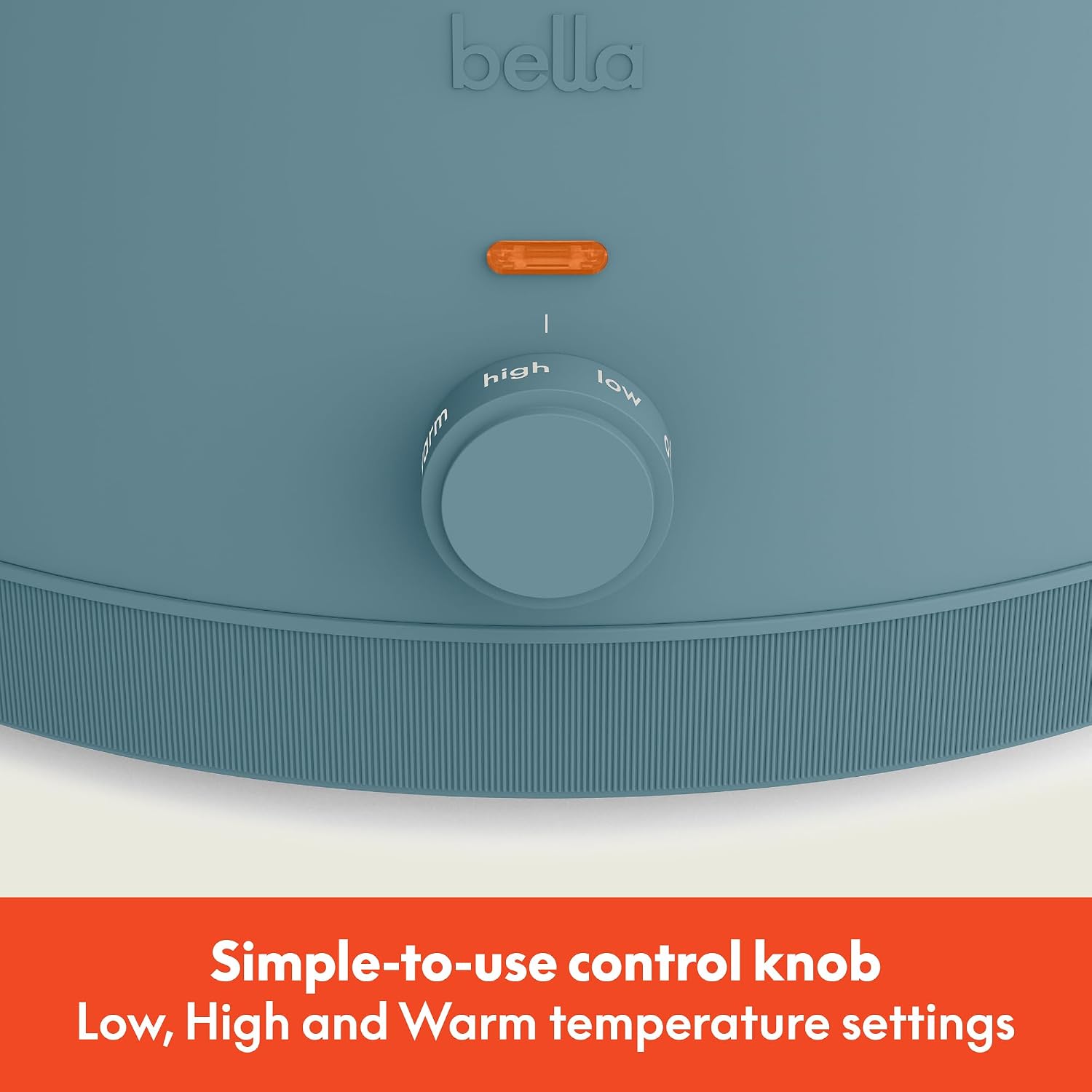 Detalle de bella 6.0 Qt Manual Slow Cooker with Ceramic Nonstick Coating, 3 Heat Settings, Dishwasher-Safe Stoneware