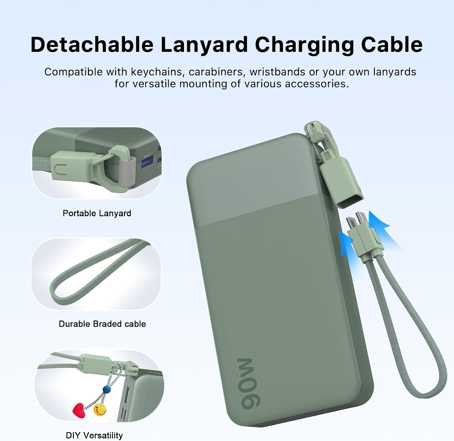 Detalle de NOBIS N2981 90W 20,000mAh Power Bank with Digital Display