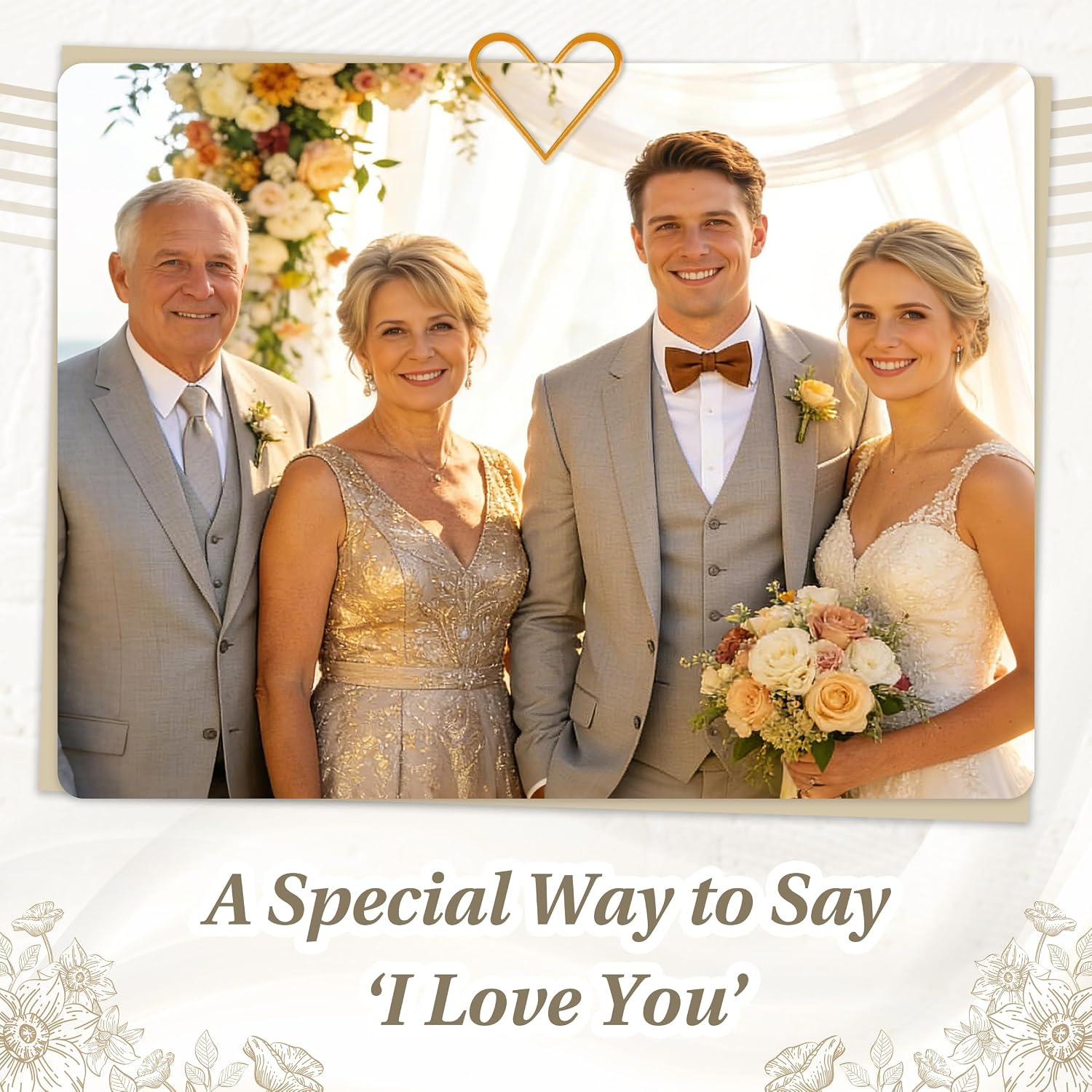 Thumbnail 3 de SEEBERY Wedding Card with Printed Bows