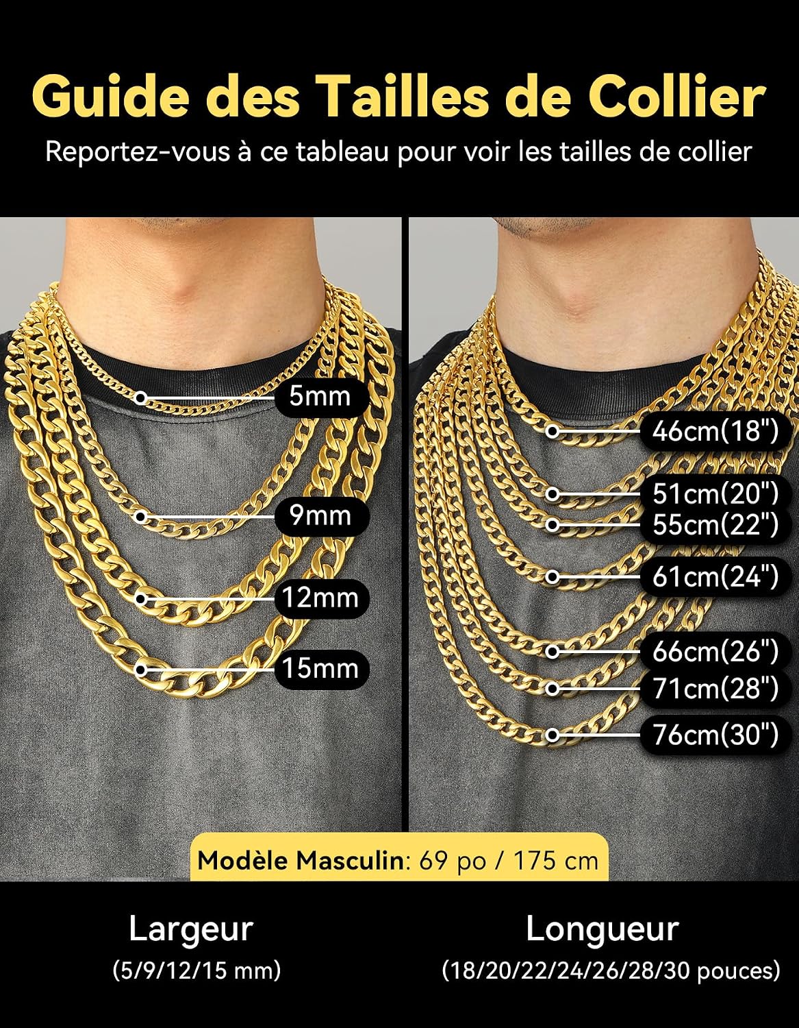 Thumbnail 4 de ChainsHouse Chaine Cubaine 12mm 55cm