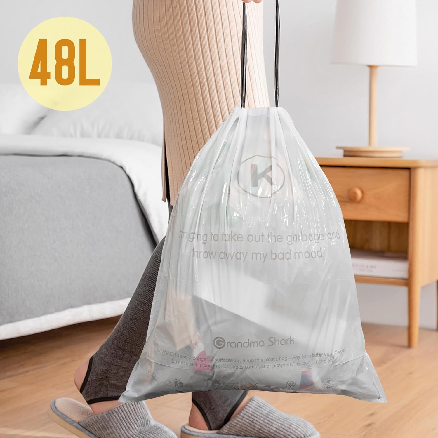 Thumbnail 6 de GRANDMA SHARK 60 × 74 cm bin bags 90-pack 🗑️