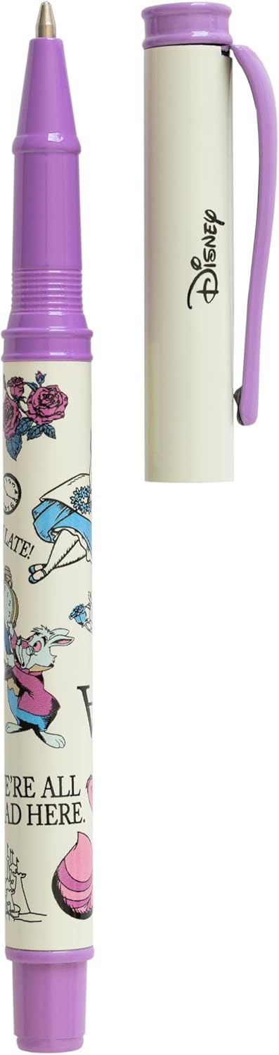 Detalle de Grupo Erik Alice in Wonderland-balpen met medium punt, zwarte inkt en geschenkdoos