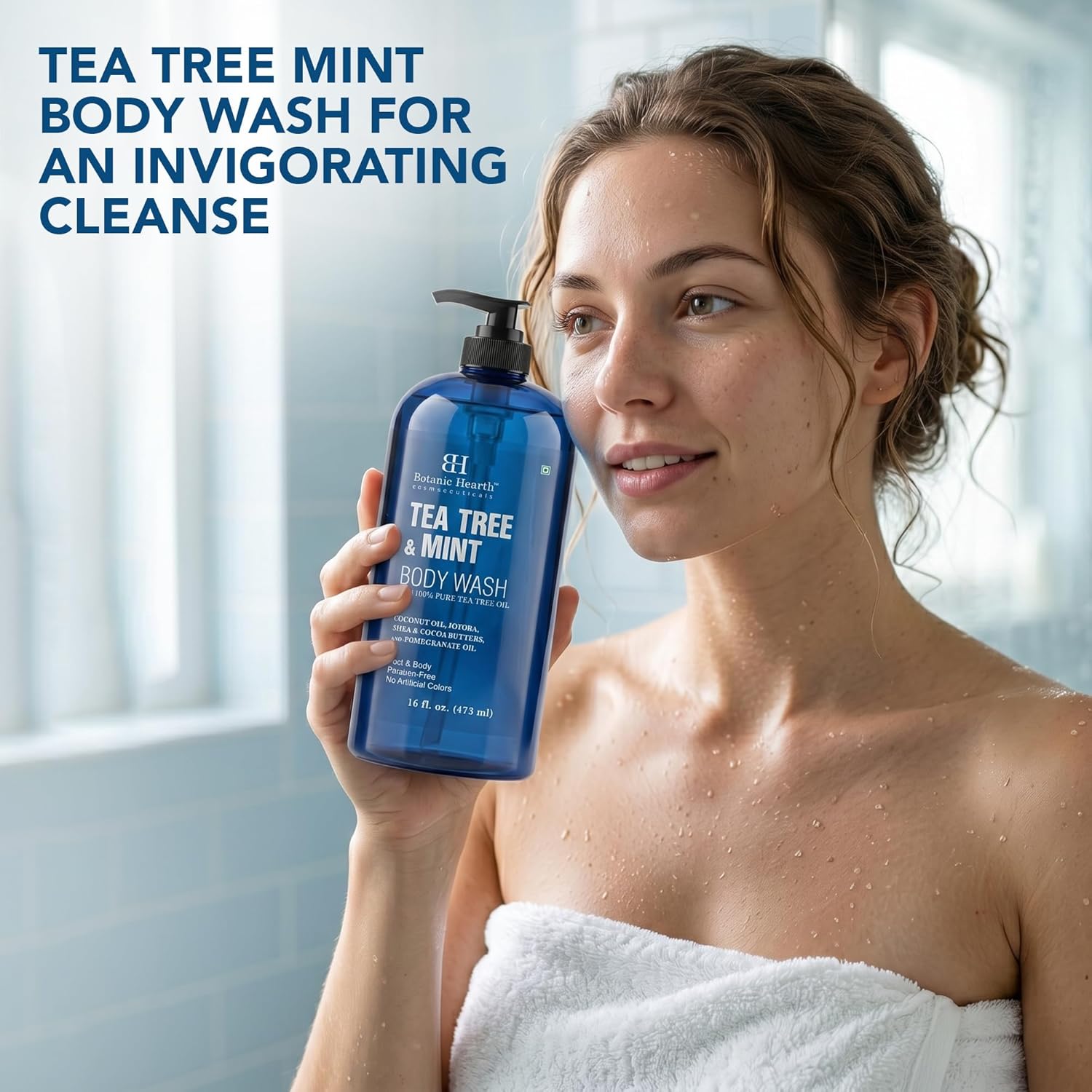 Detalle de Botanic Hearth Tea Tree & Mint Body Wash, 16 fl oz