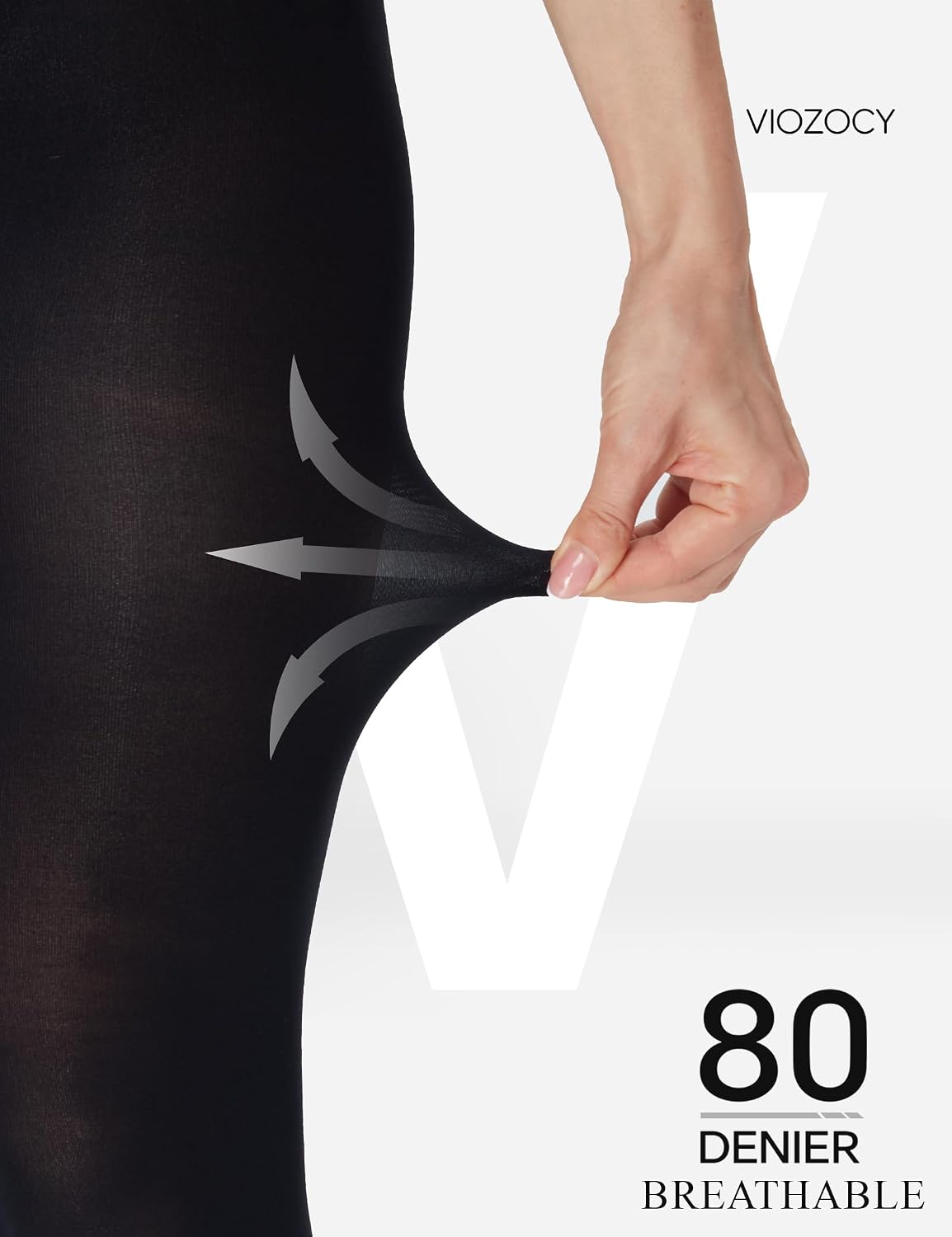 Thumbnail 4 de Viozocy Collant Femme 80 Deniers Taille Haute