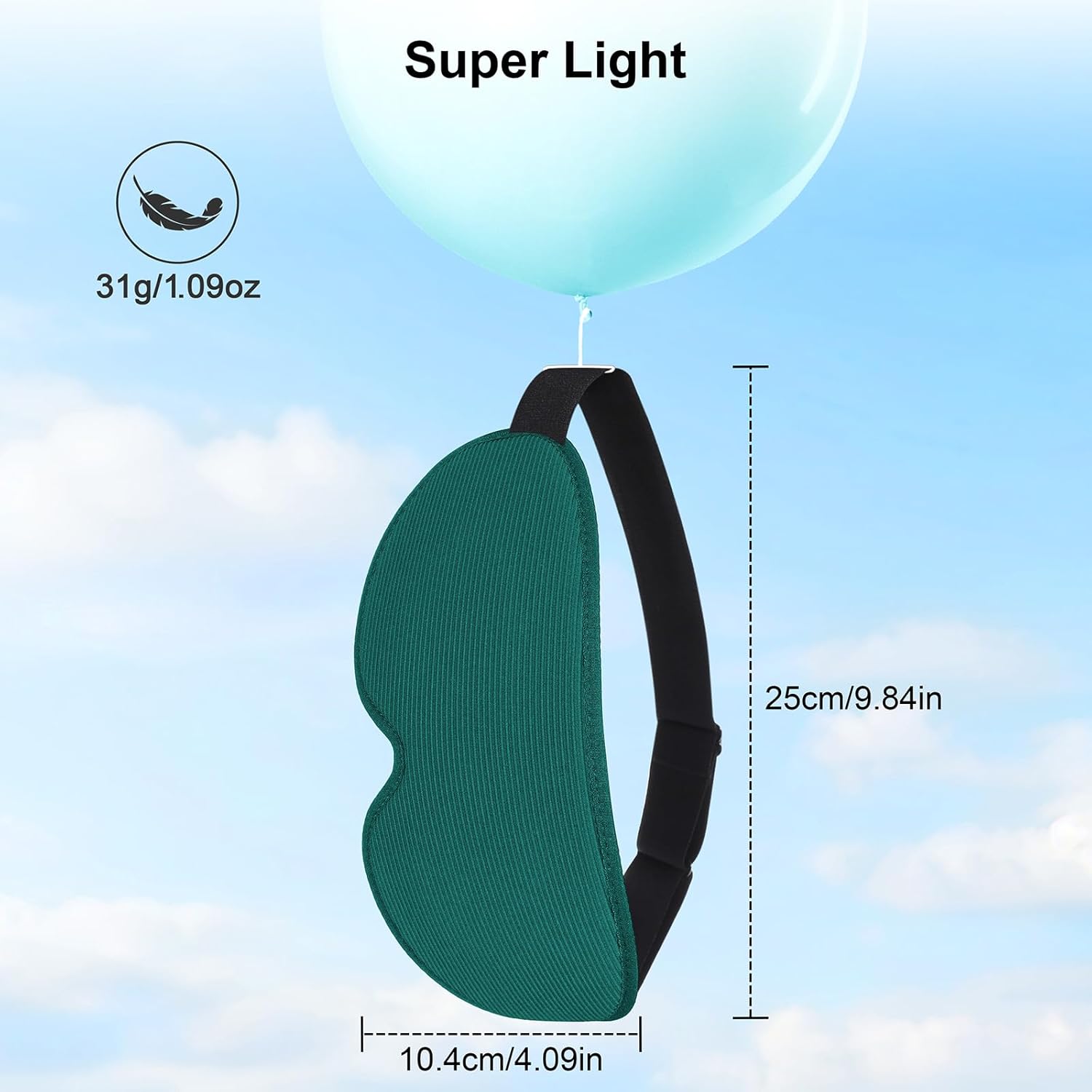 Thumbnail 6 de Gritin 100% Blackout Sleep Mask with Ear Plugs – Ultra Comfort, 3D Eye Design & Travel Essentials