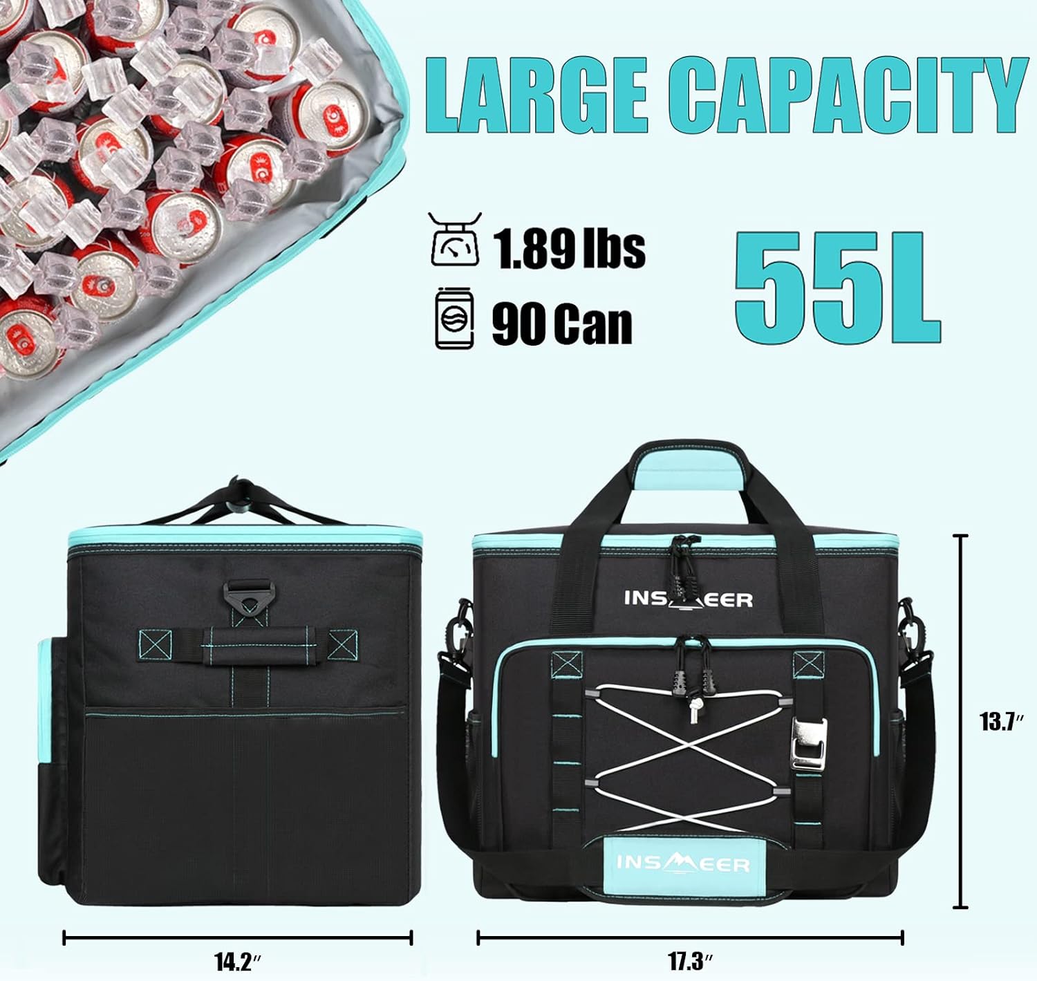 Thumbnail 1 de INSMEER Large Cooler Bag 55L