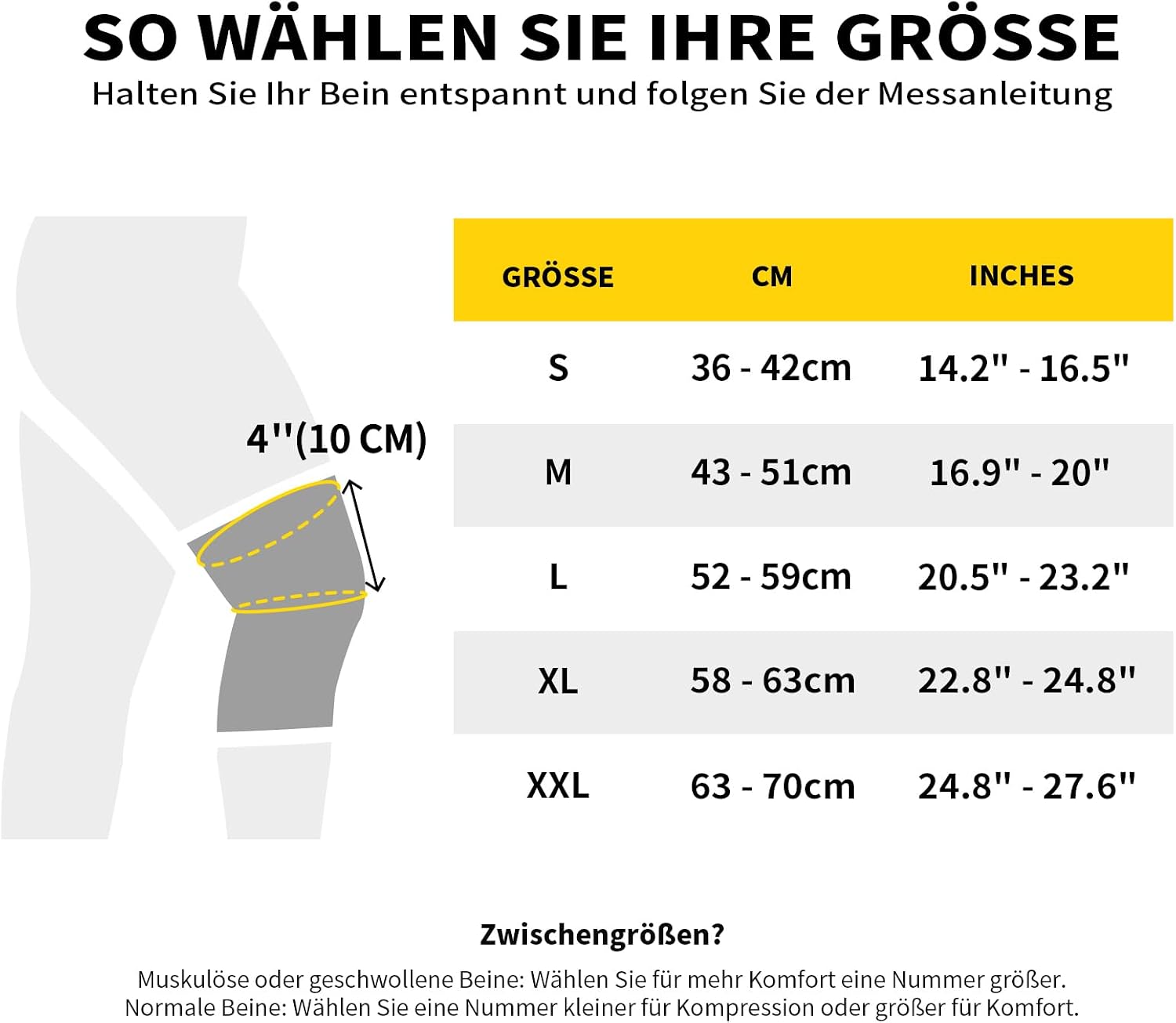 Detalle de CAMBIVO Kniebandage X2 – Kompression für Knie bei Meniskusriss, ACL & Arthritis
