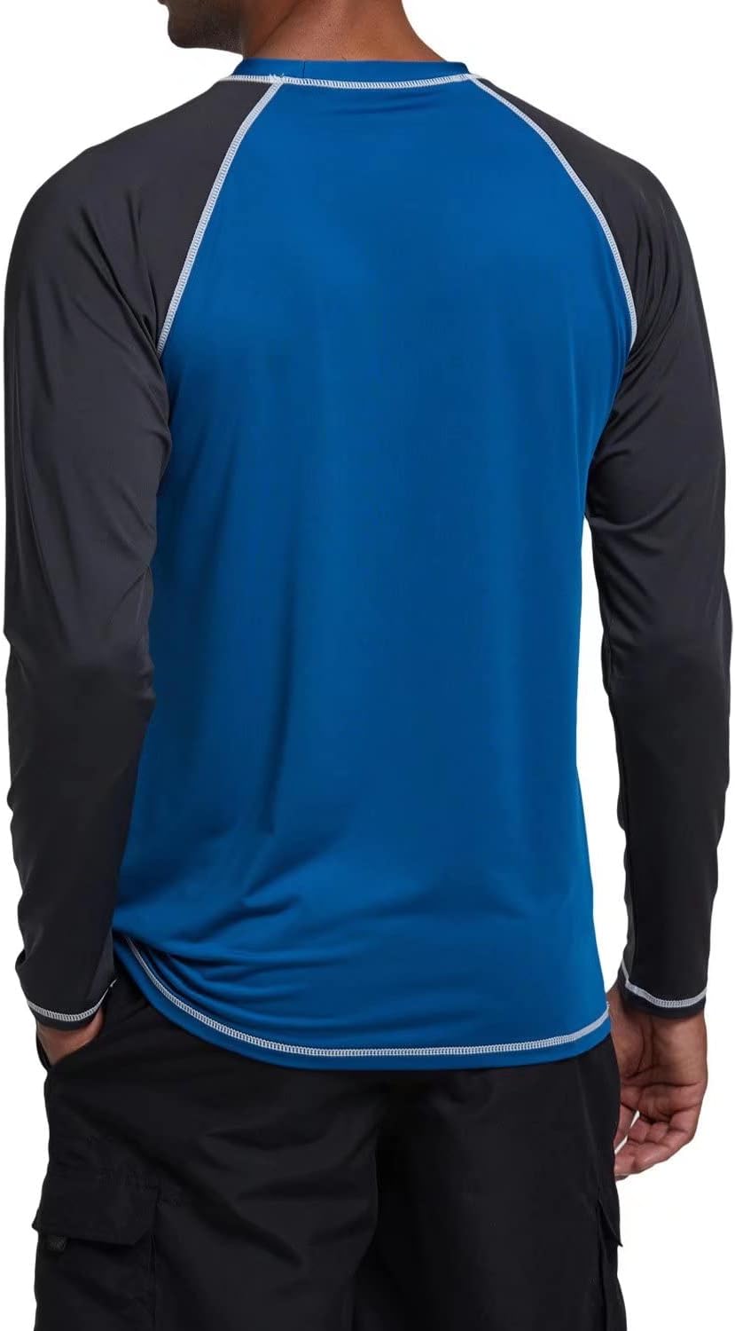 Detalle 2 de Satankud Men's Long Sleeve Swim Shirt, UPF 50+, Quick-Drying Fabric