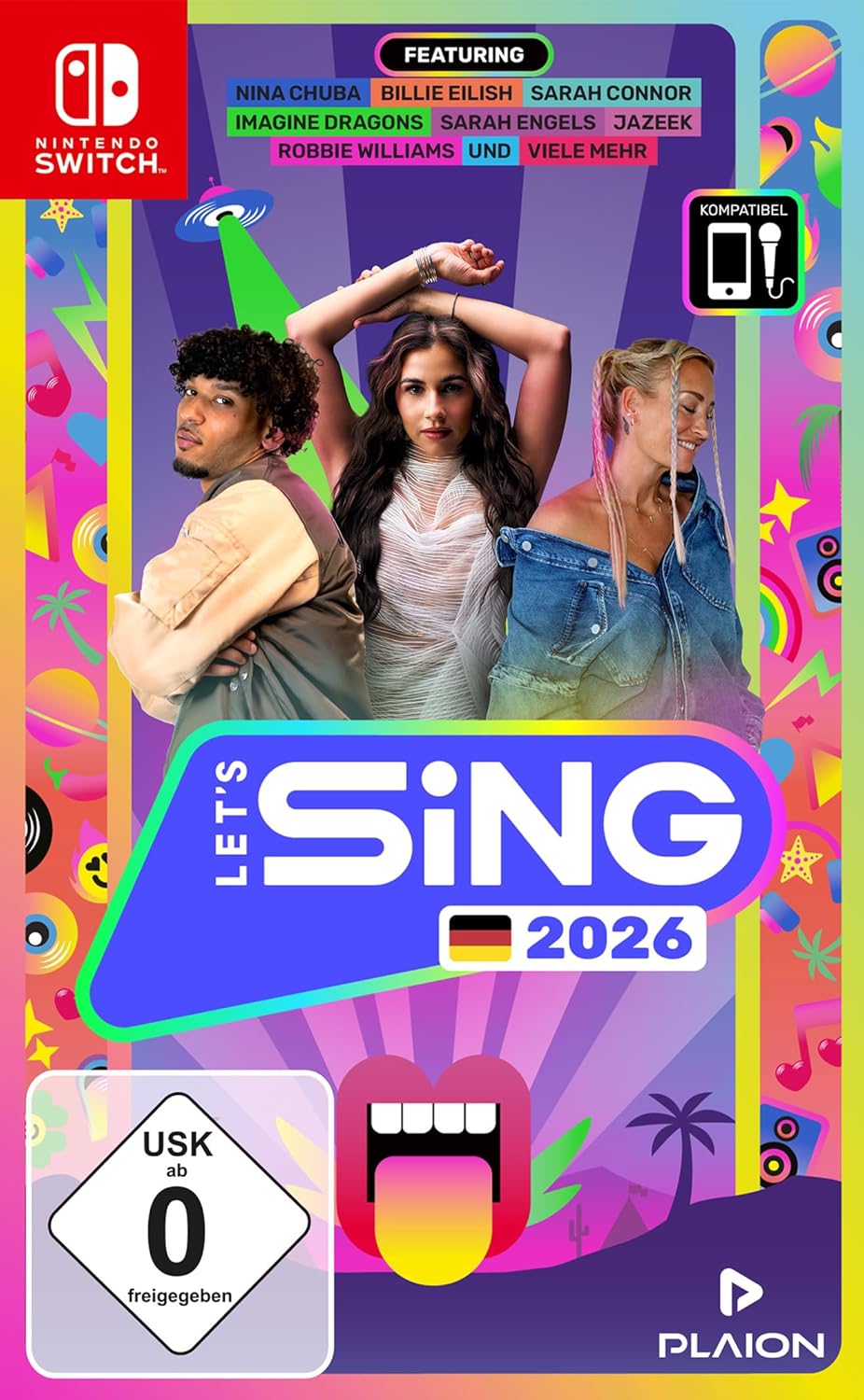 Detalle de Let's Sing 2026 Deutsche Version (Nintendo Switch) – Sing mit offiziellen Musikvideos