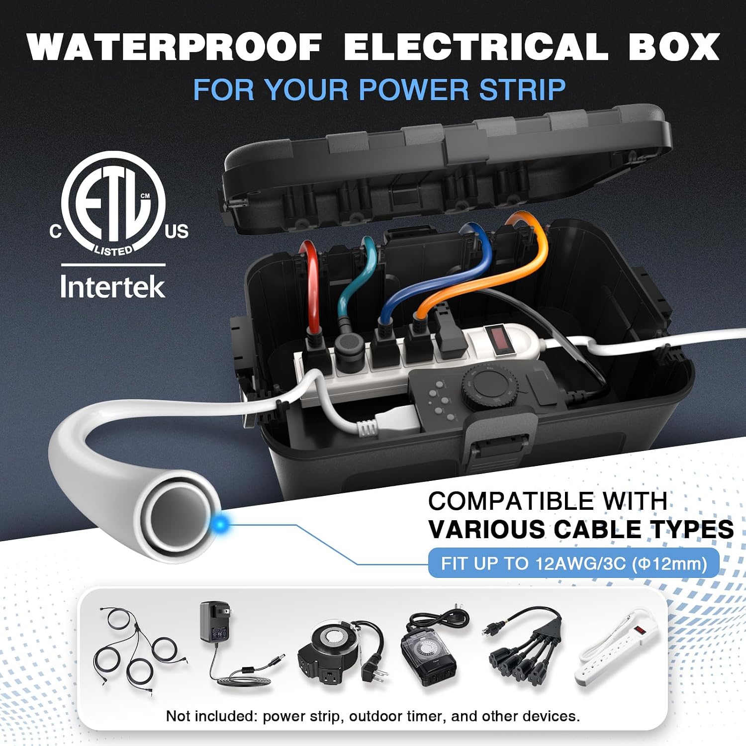 Thumbnail 2 de Flemoon Outdoor Electrical Box, 12.5 x 8.5 x 5 inch