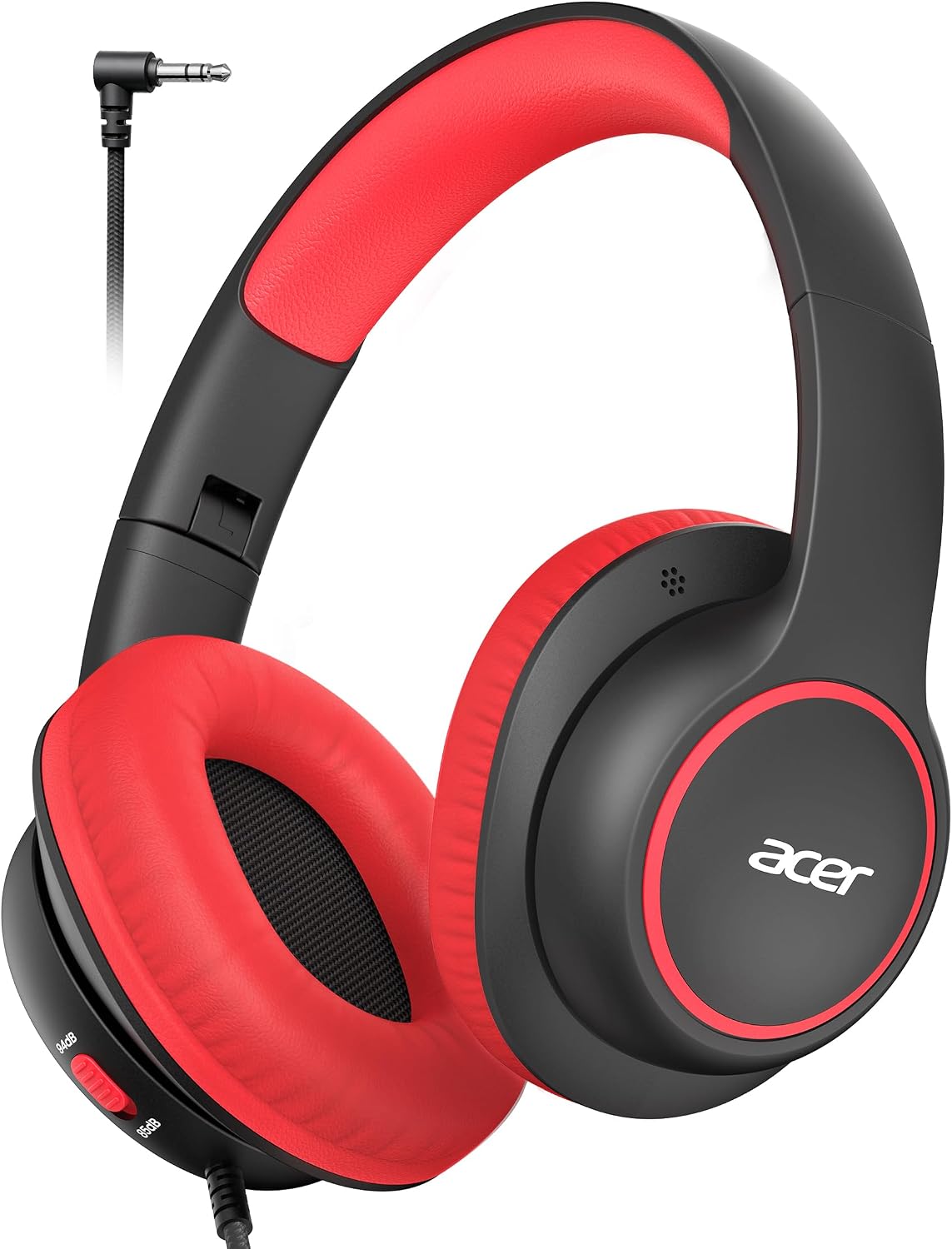 Detalle de Acer Kids Headphones Wired for School (OHW328) – Over-Ear, Safe Volume, 3.5mm, Foldable