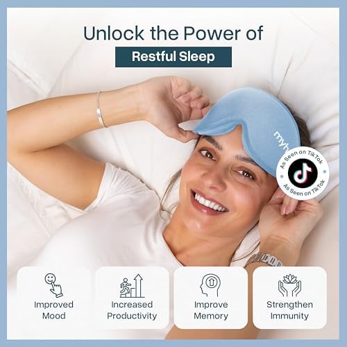 Detalle 2 de MyHalos Blackout Sleep Mask: Zero-Pressure 3D Eye Mask for Travel