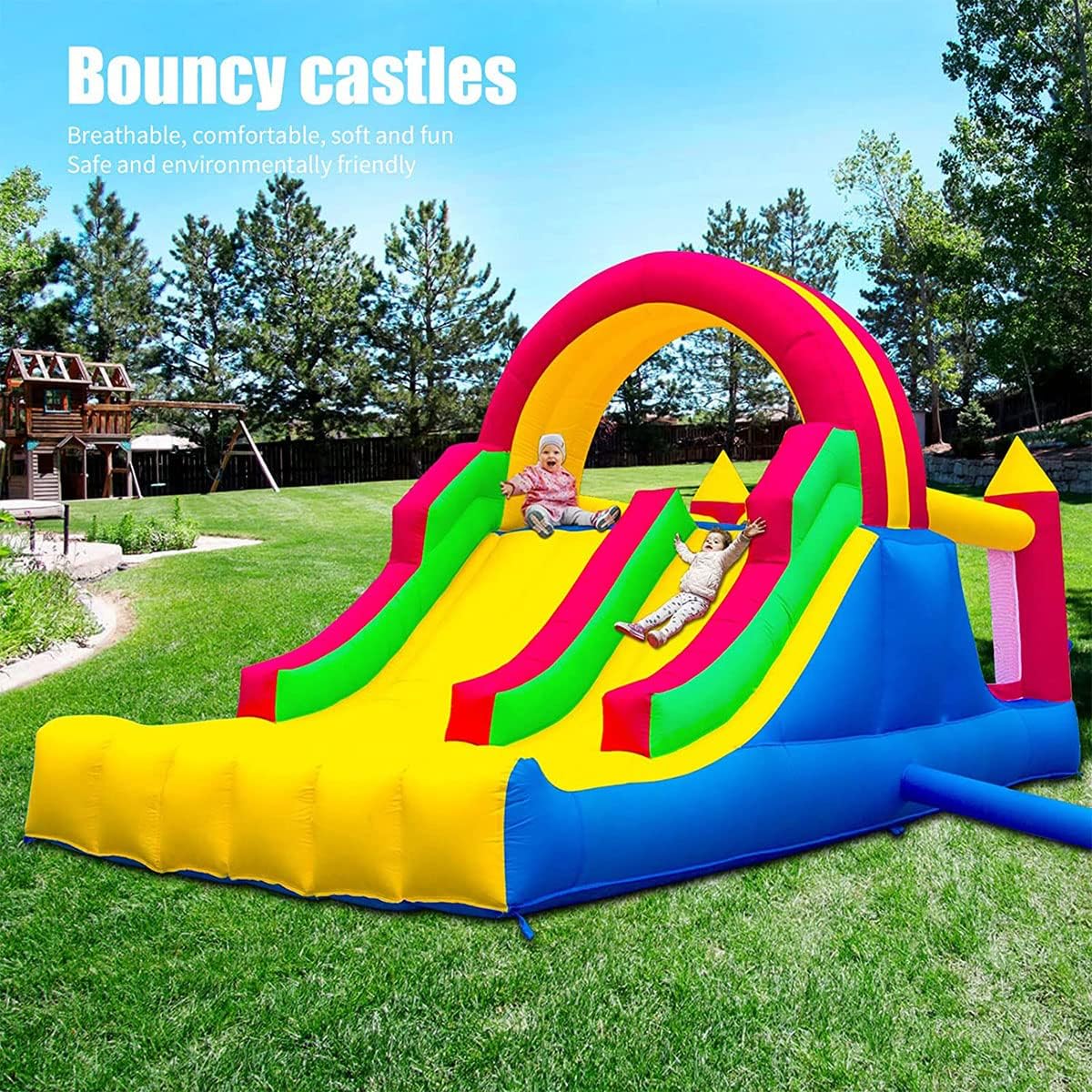 Detalle de Ballsea Large Inflatable Bounce House with Dual Slides and Climbing Wall – 4.88 x 2.23 x 2.2m
