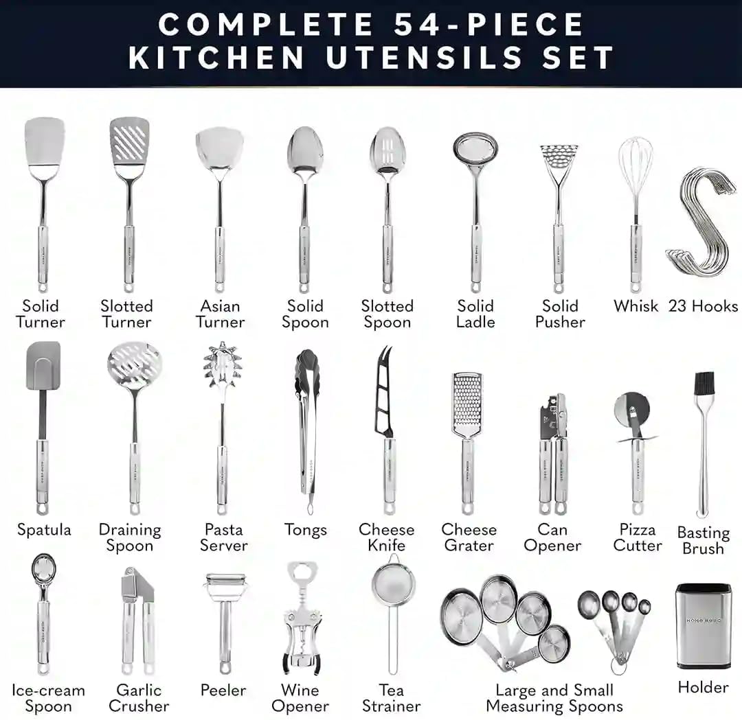 Thumbnail 1 de Home Hero 54-Piece Stainless Steel Utensil Set