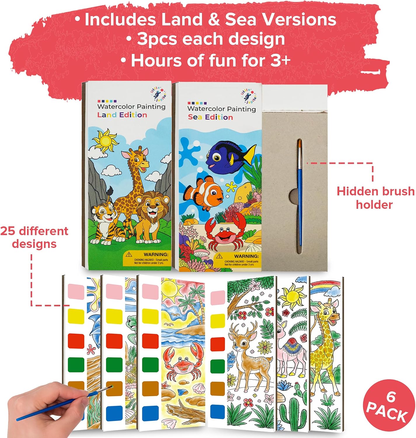 Detalle de Paint with Water Books for Kids, 6-Book Set