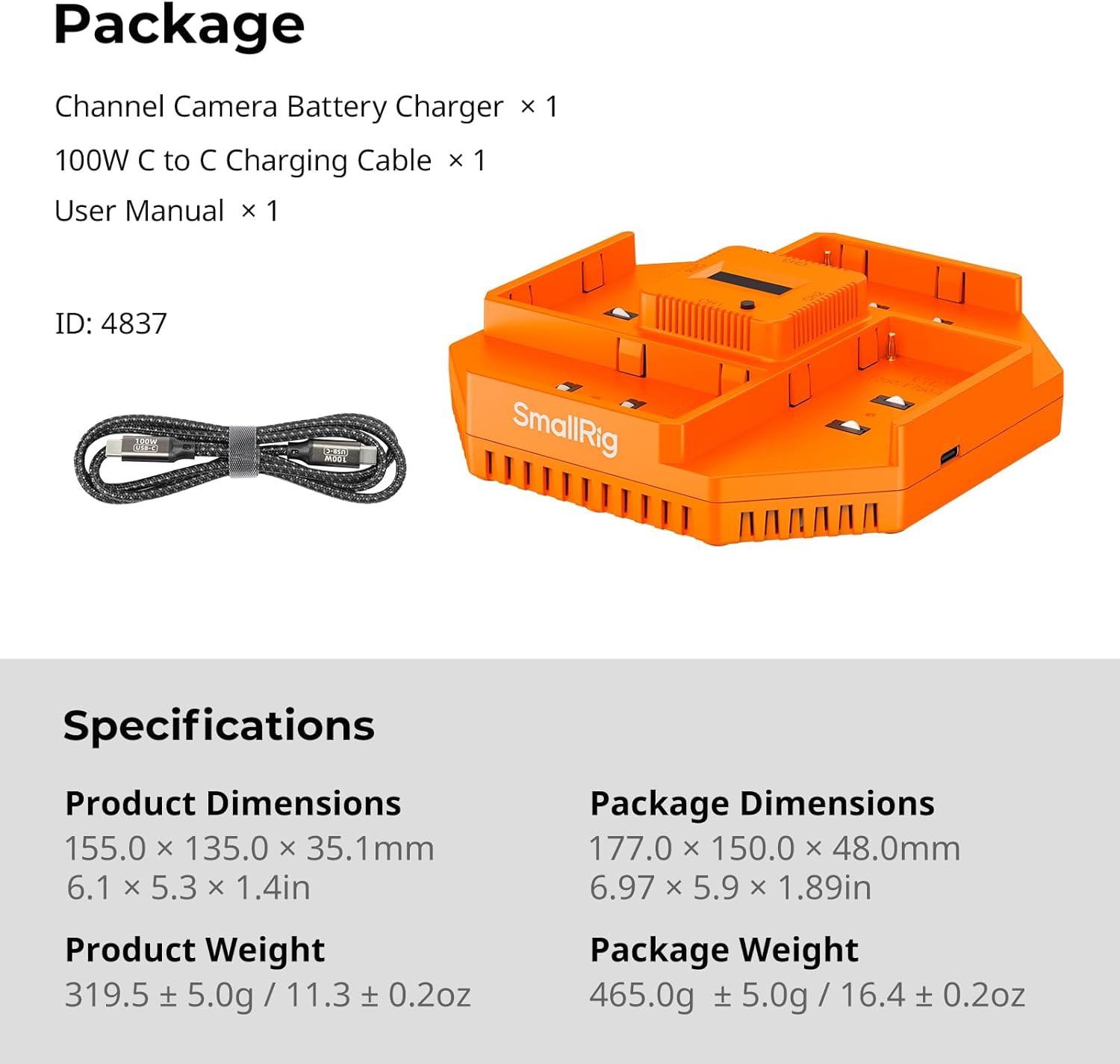 Thumbnail 6 de SMALLRIG Chargeur NP-F 100 W 4 canaux