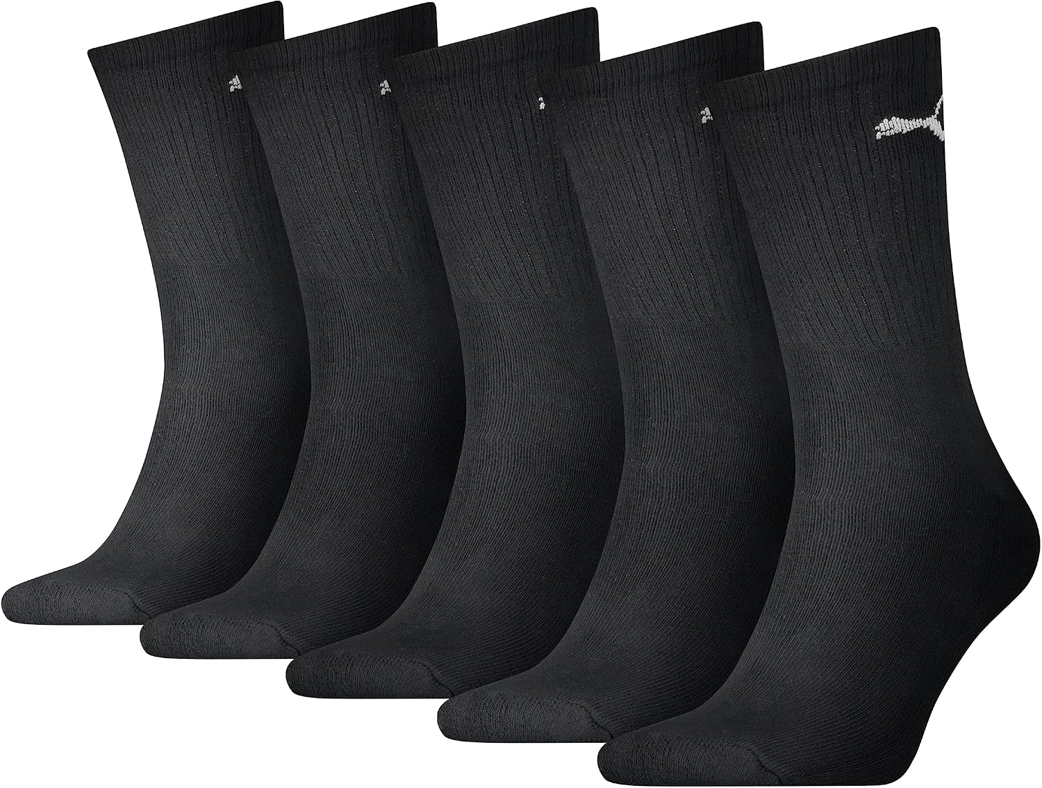 Detalle 2 de PUMA Crew Calzini Unisex Adulto (Pacco da 5): comfort e morbidezza per ogni passo