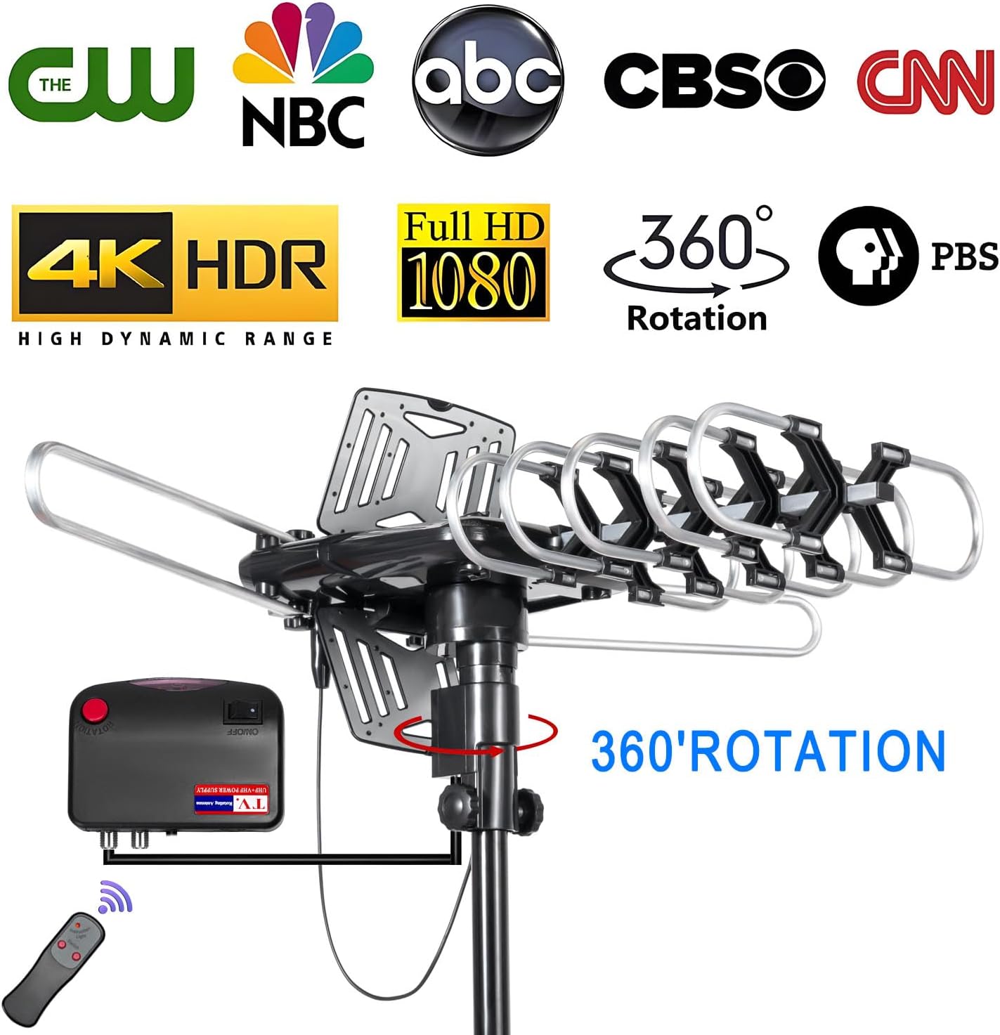 Detalle 2 de BEFORE Amplified Outdoor TV Antenna 150 Miles
