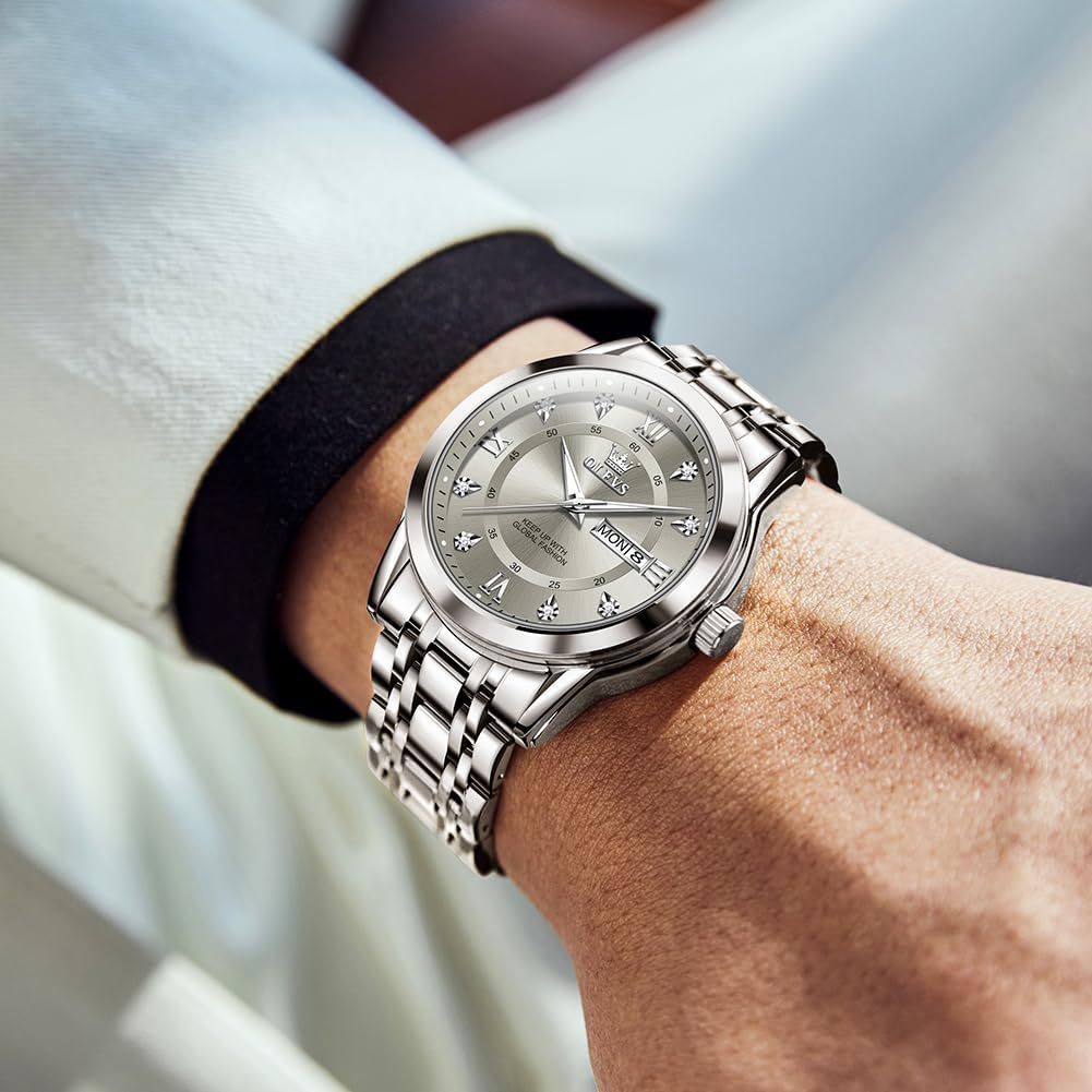 Thumbnail 3 de OLEVS Montres Hommes Diamant 30M