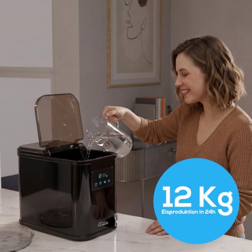Detalle 2 de Tronitechnik® EM 03 Eiswürfelmaschine – 12 kg/24 h, 1,8 l, schwarz