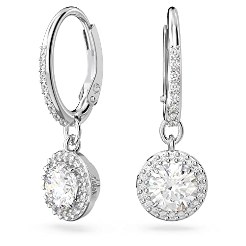 Detalle de Swarovski Orecchini pendenti Constella, Taglio tondo, Pavé, Bianchi, Placcato rodio