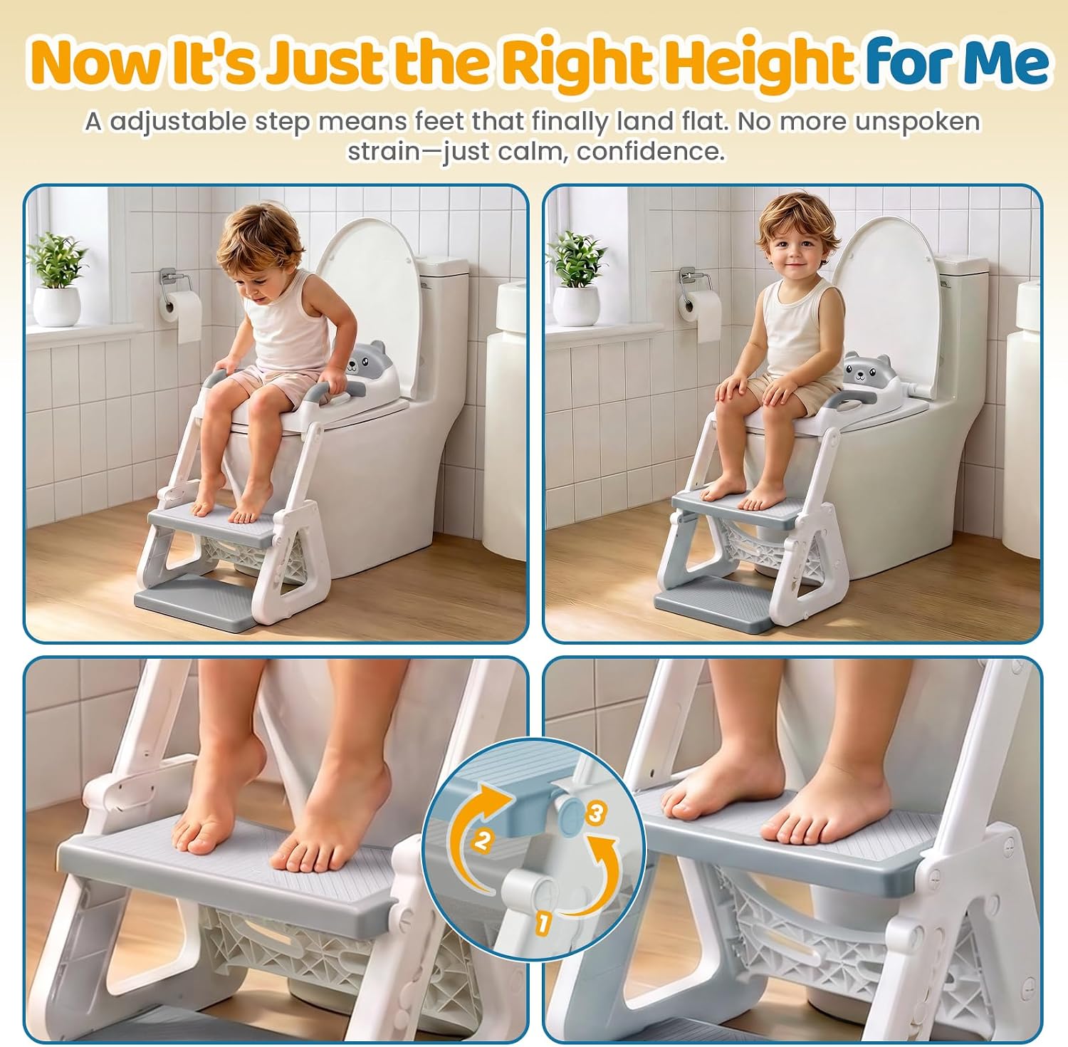 Detalle de Orzbow Potty Training Toilet Seat 1-step 🚽