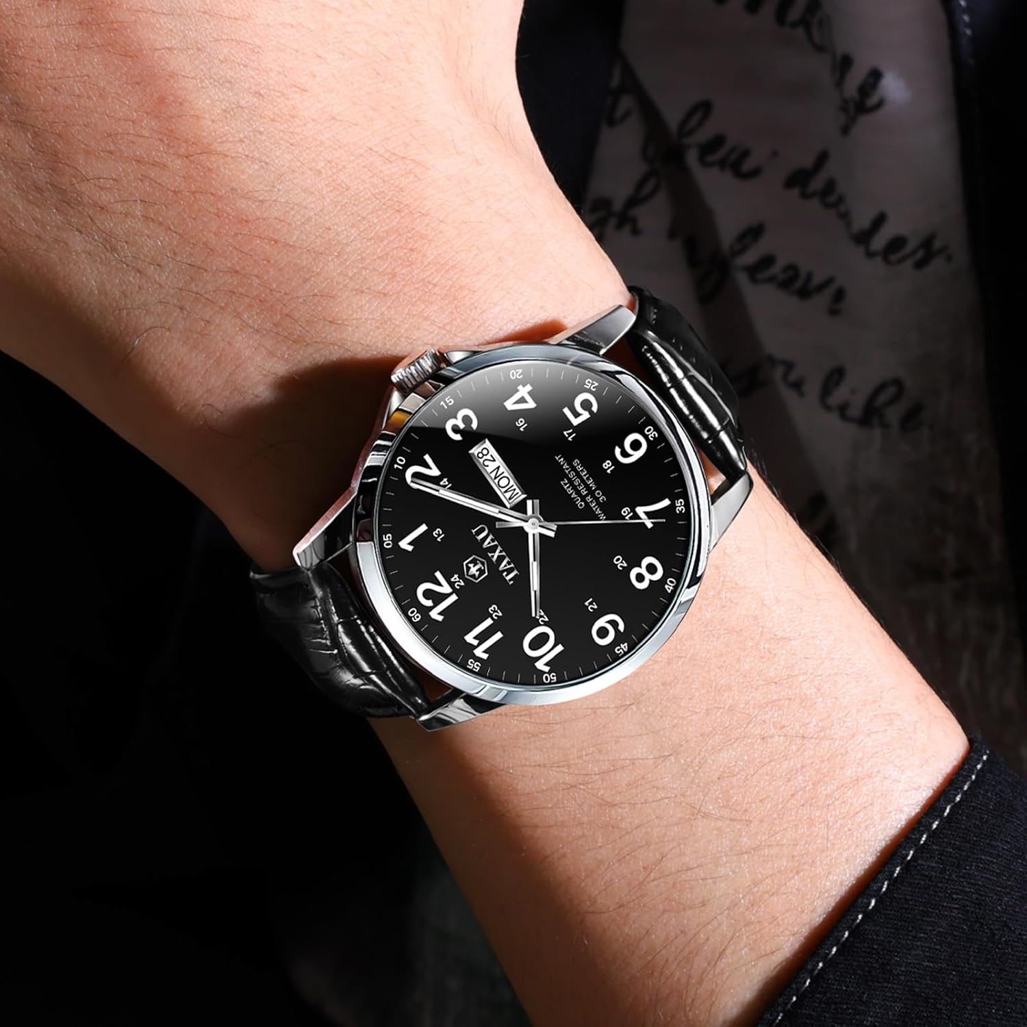 Detalle de Taxau Herrenuhr Wasserdicht 3 ATM – klassisch, elegant und zuverlässig