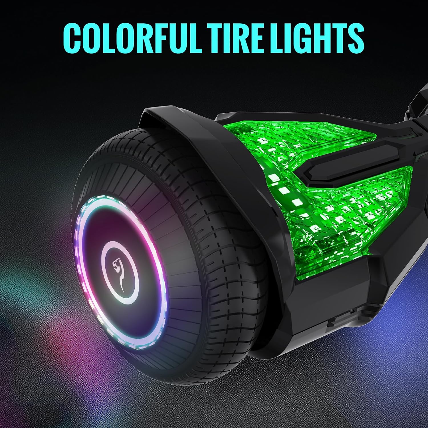 Thumbnail 4 de EVERCROSS EV2 Hoverboard mit Sitz – 5,2-Ah Akku, bis 15 km/h, Bluetooth-Musik & 7-farbige Pedallichter (max. 85 kg)