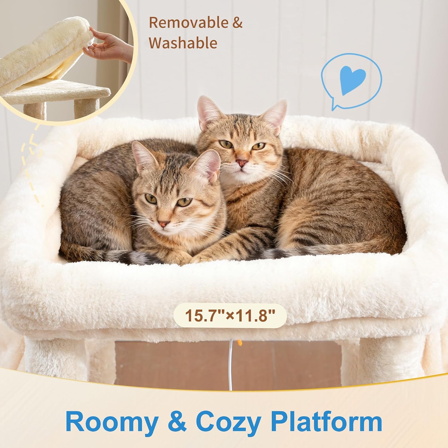 Detalle de Hey-brother Cat Tree 35.4-Inch Tower
