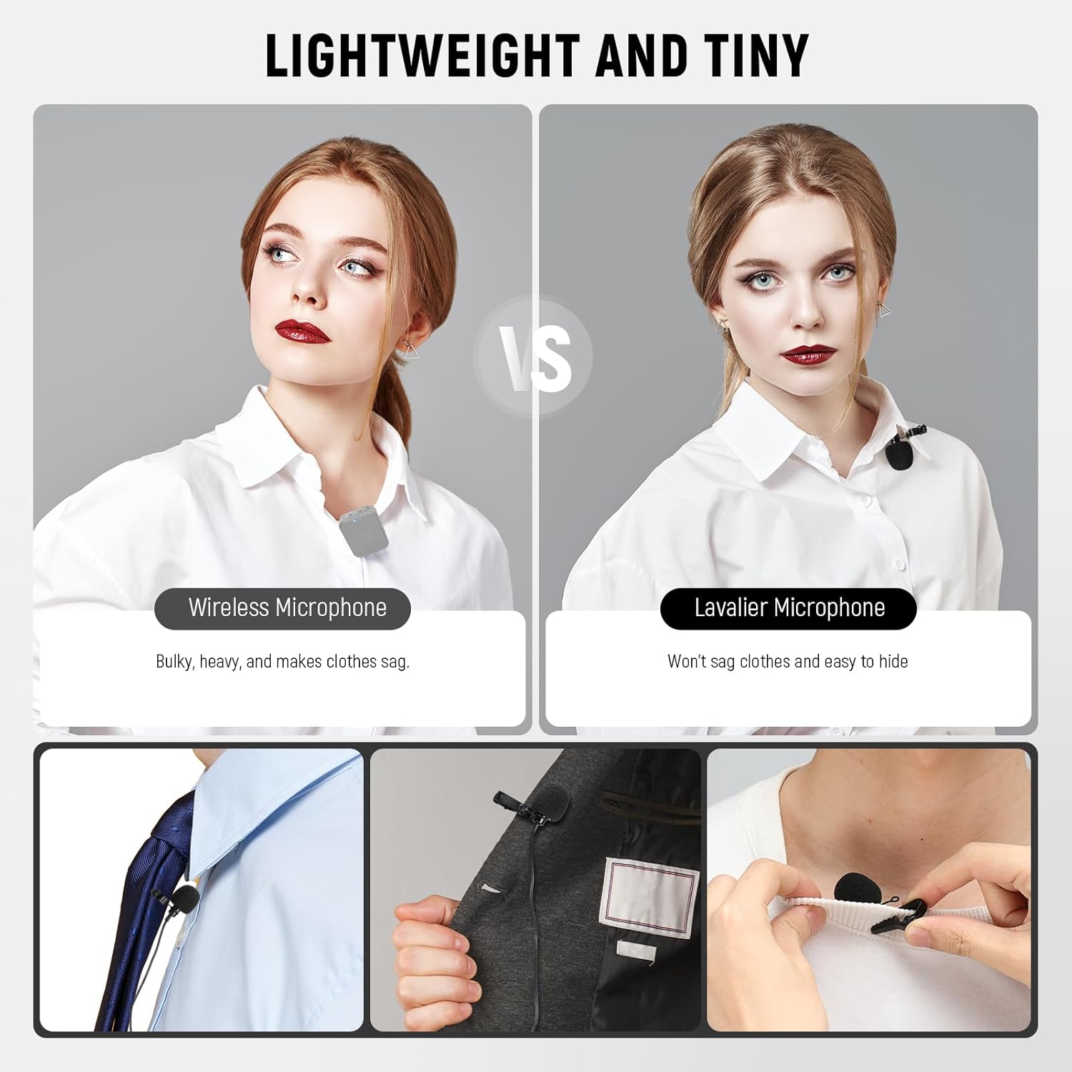 Thumbnail 6 de NEEWER Mini USB‑C Lavalier Mikrofon 2er Pack (ansteckbar, omnidirektional) für USB‑C Geräte