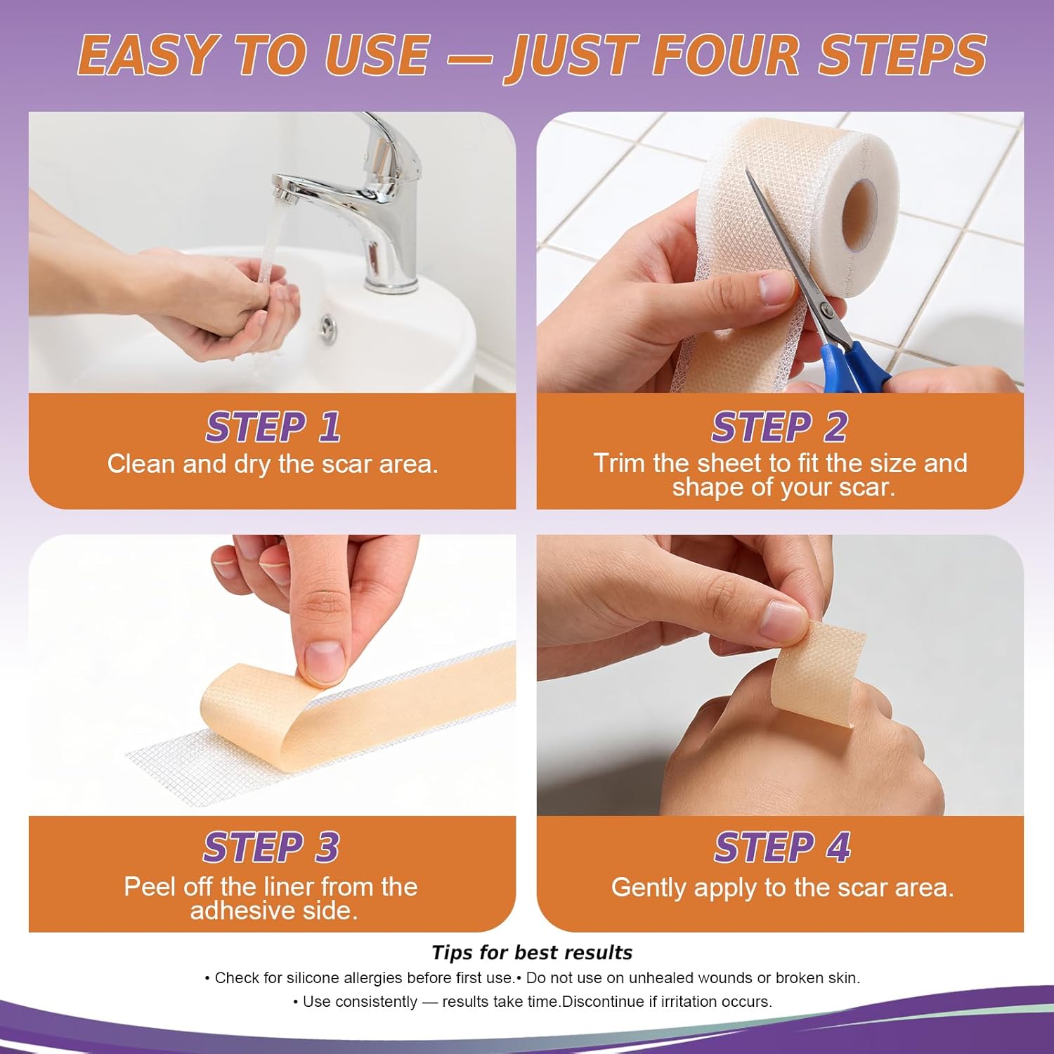 Thumbnail 6 de Psecici Medical-Grade Silicone Scar Tape review: 4cm x 3M for C-sections, tummy tucks and scars