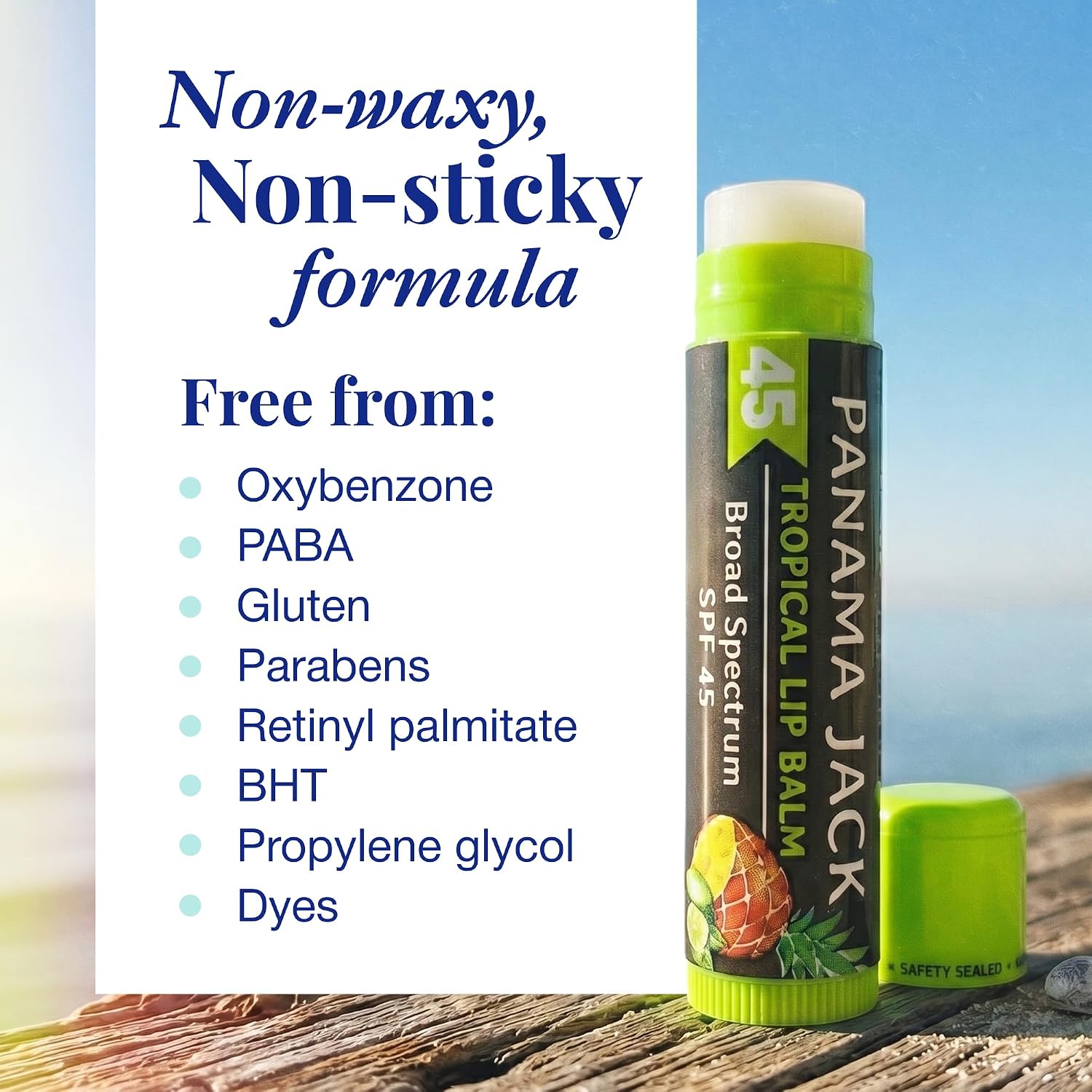 Thumbnail 5 de Panama Jack Sunscreen Lip Balm SPF 45 (Broad Spectrum) — Tropical Flavor, Pack of 3