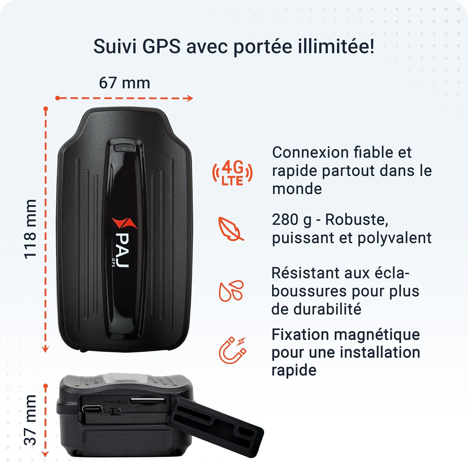 Thumbnail 5 de PAJ GPS Power Finder 4G – Traceur GPS Magnétique à longue autonomie