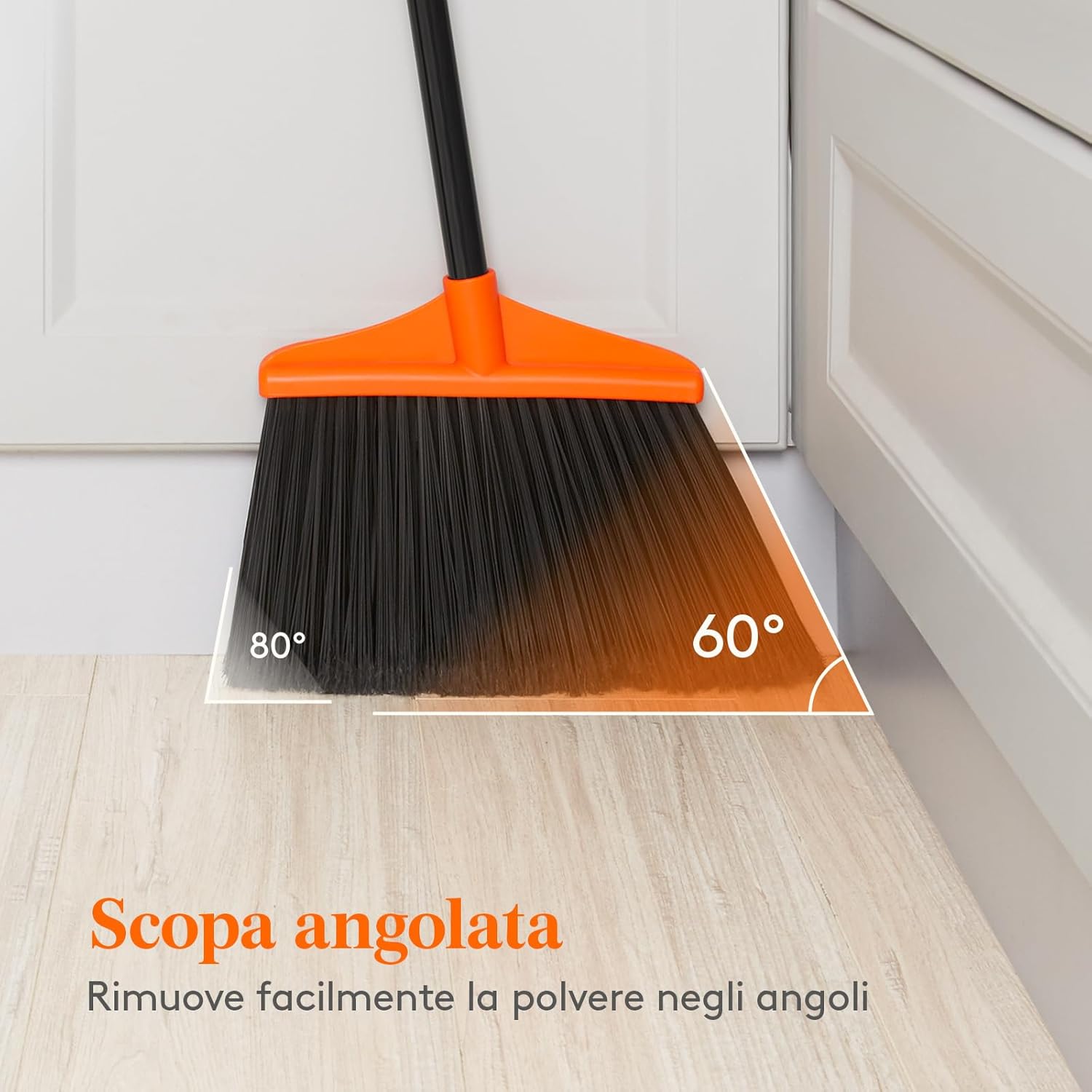Thumbnail 3 de Lifewit Scopa da Esterno 135 cm – Scopa da Giardino con Manico Regolabile, 2 Pezzi, Ø 33 cm di spazzola